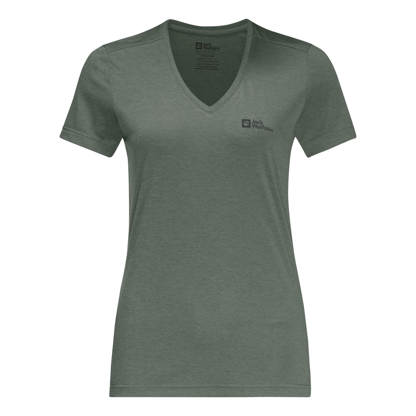 Jack Wolfskin Crosstrail T Kadın Yeşil Tişört
