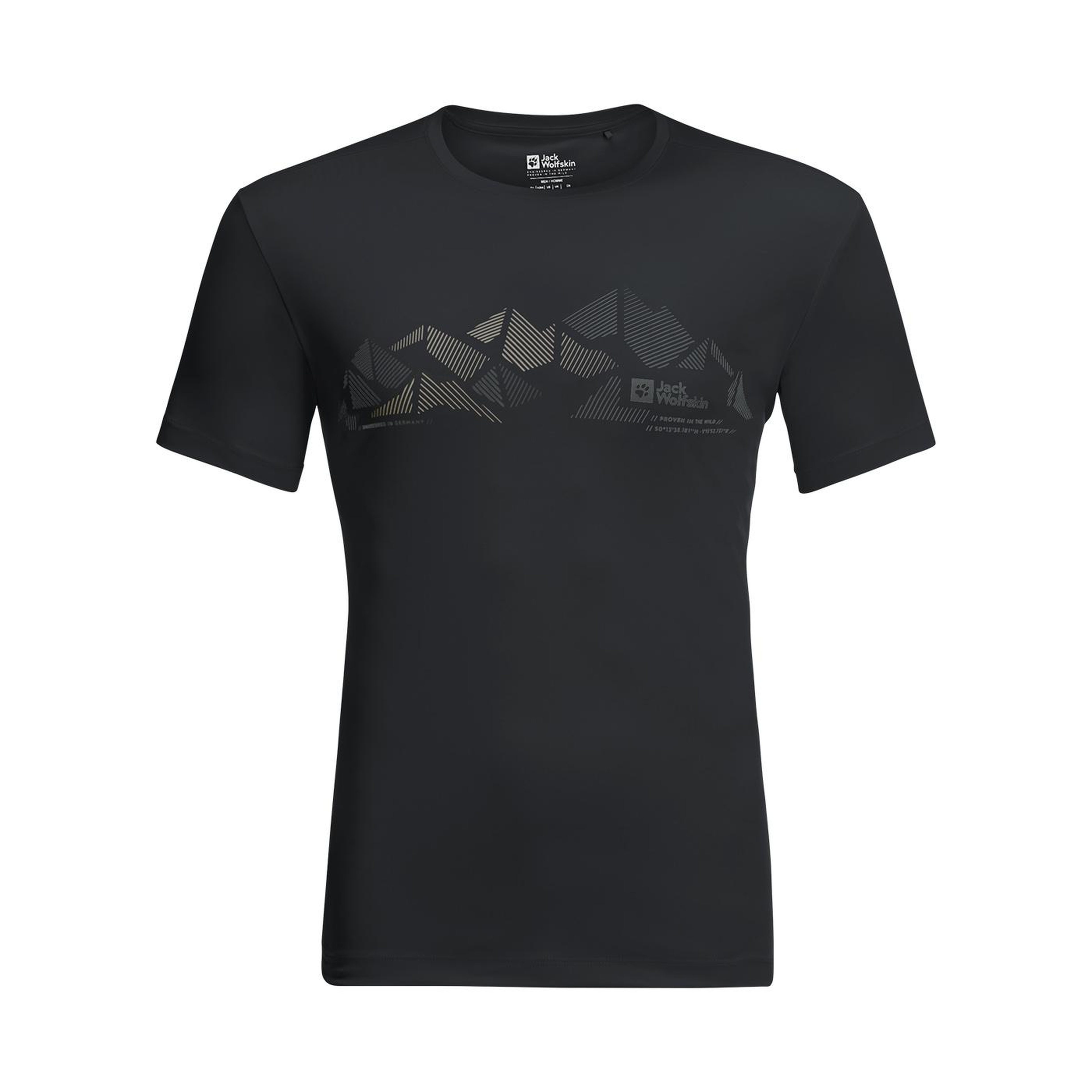 Jack Wolfskin Peak Graphic T Erkek Gri Tişört