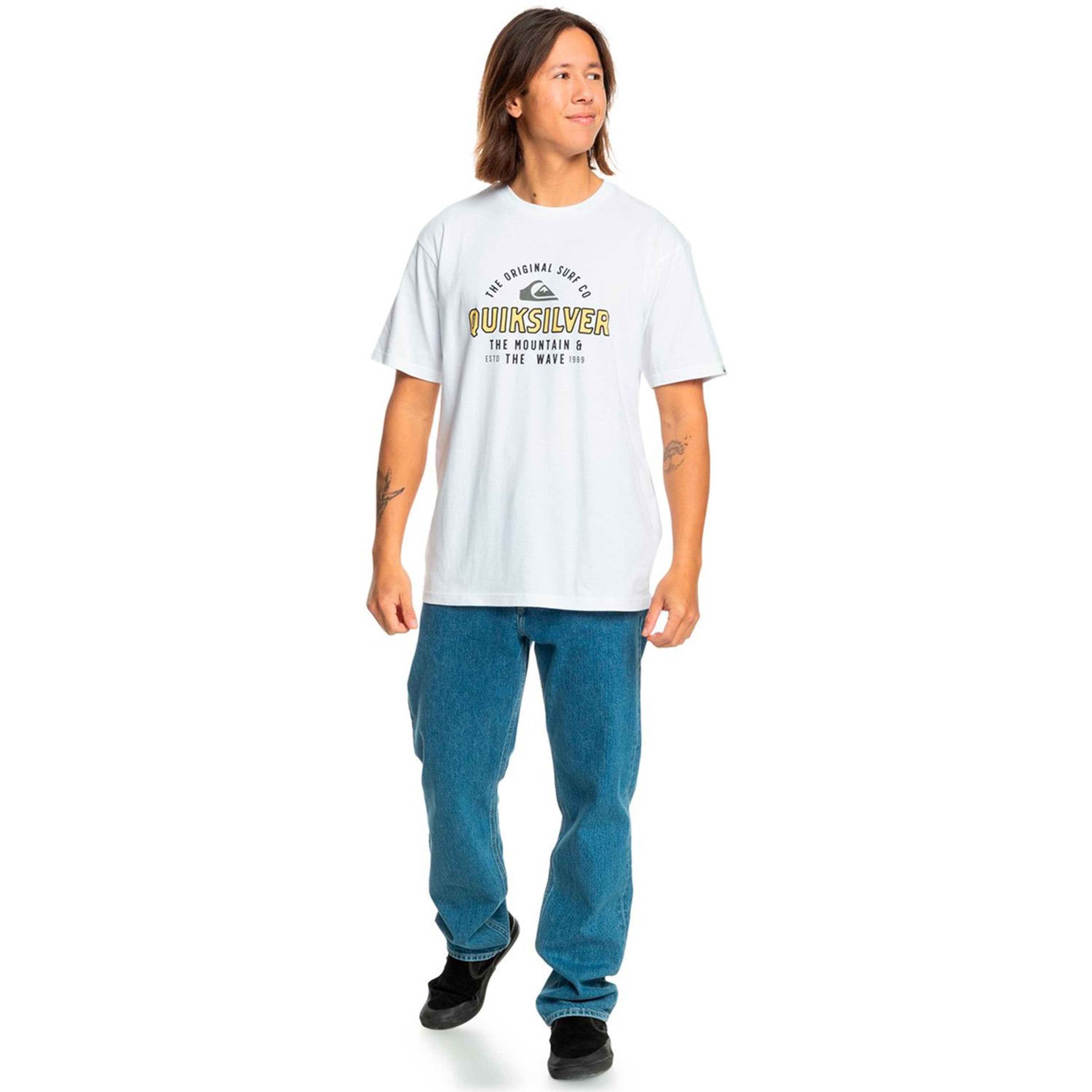 Quiksilver Floating Around Erkek Beyaz Tişört