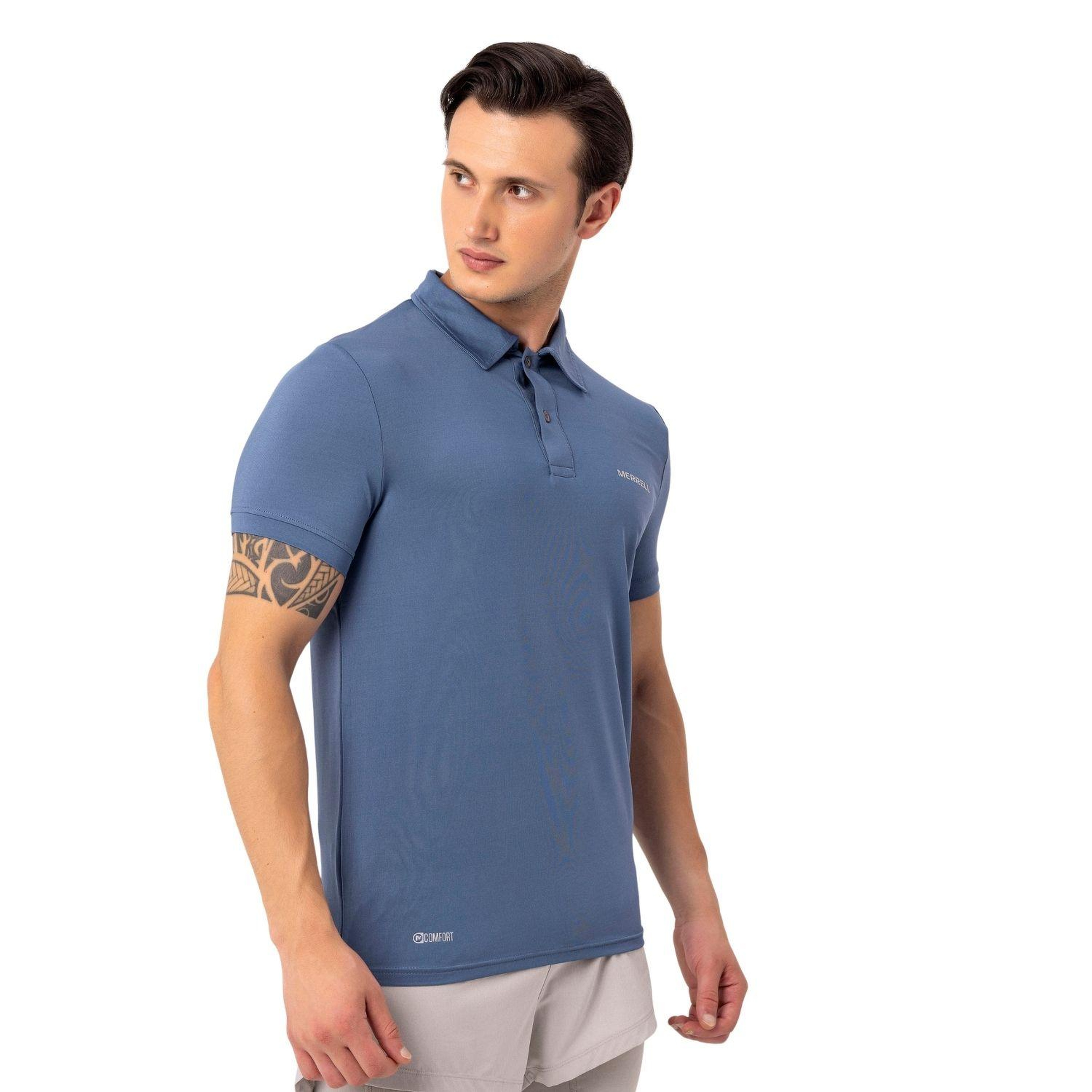 Merrell Pace Erkek Mavi Polo Tişört