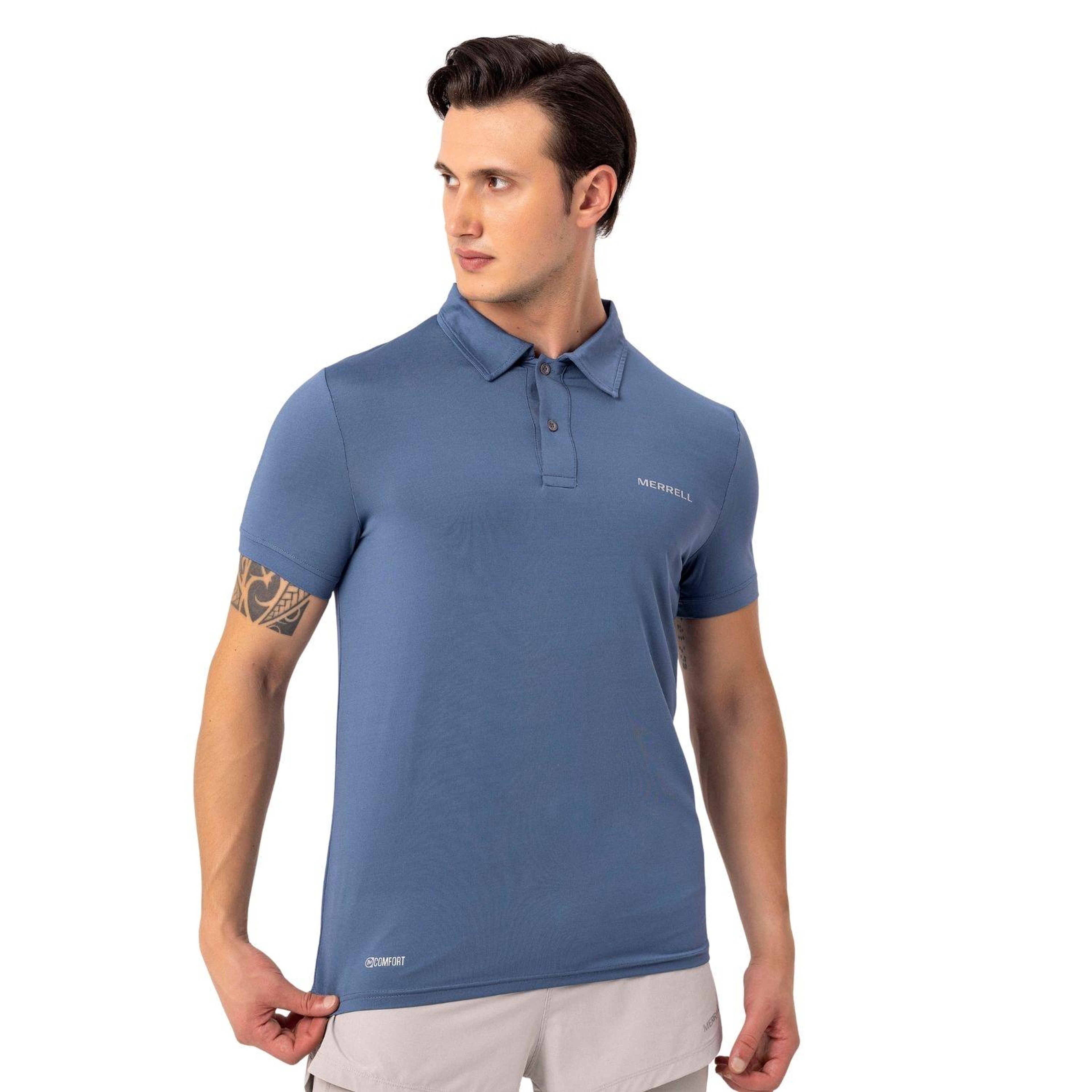 Merrell Pace Erkek Mavi Polo Tişört