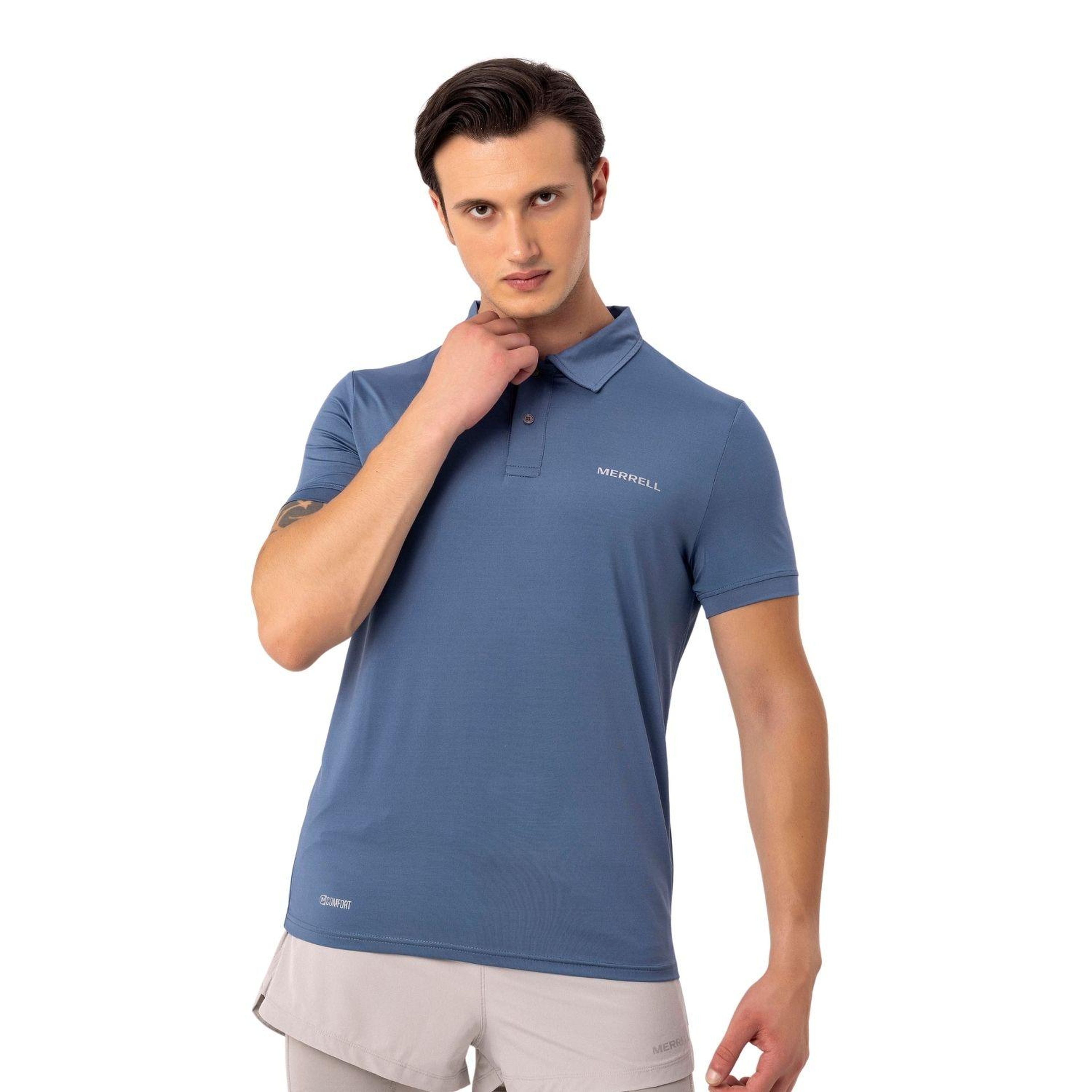 Merrell Pace Erkek Mavi Polo Tişört