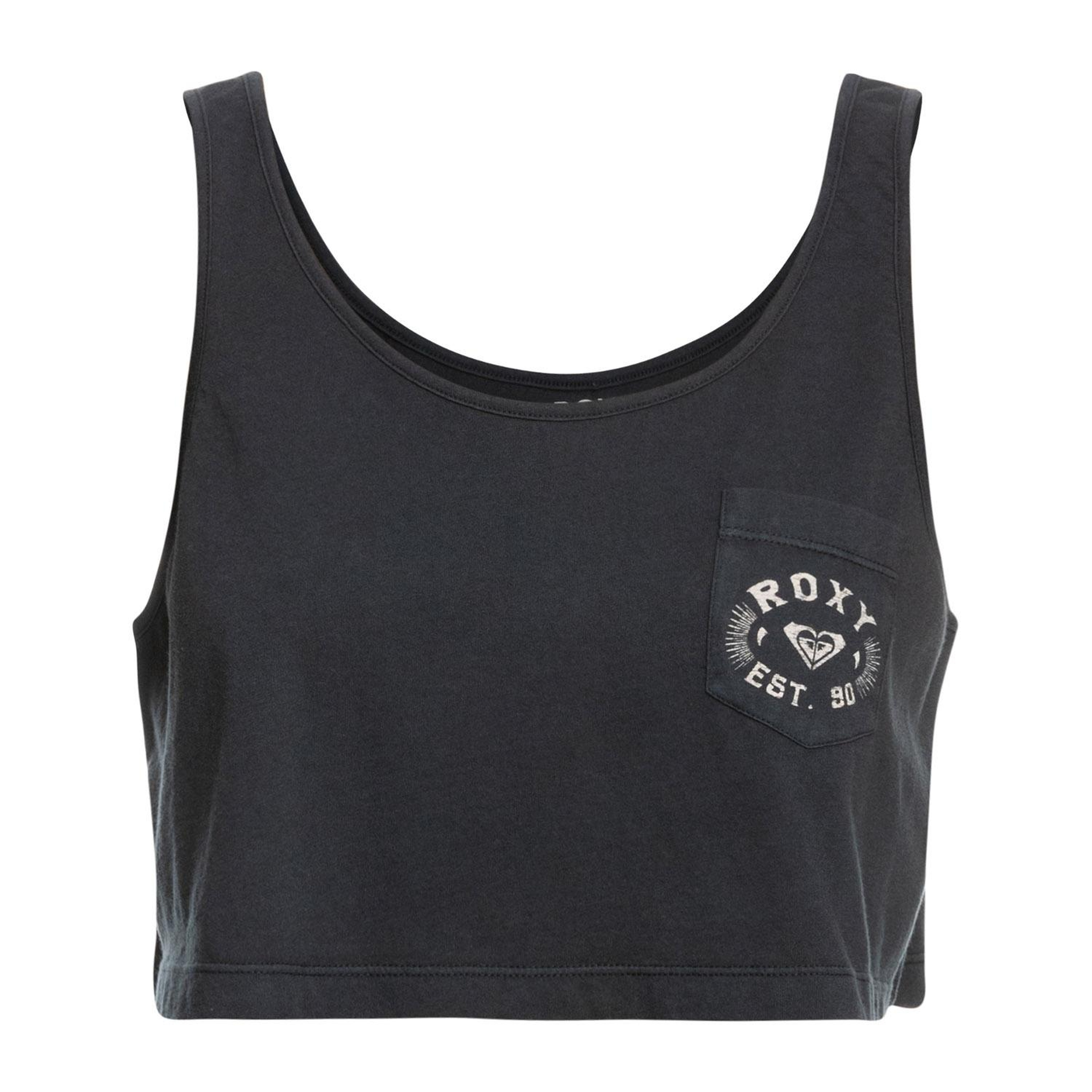 Roxy Crop Summer A Kadın Siyah Tişört