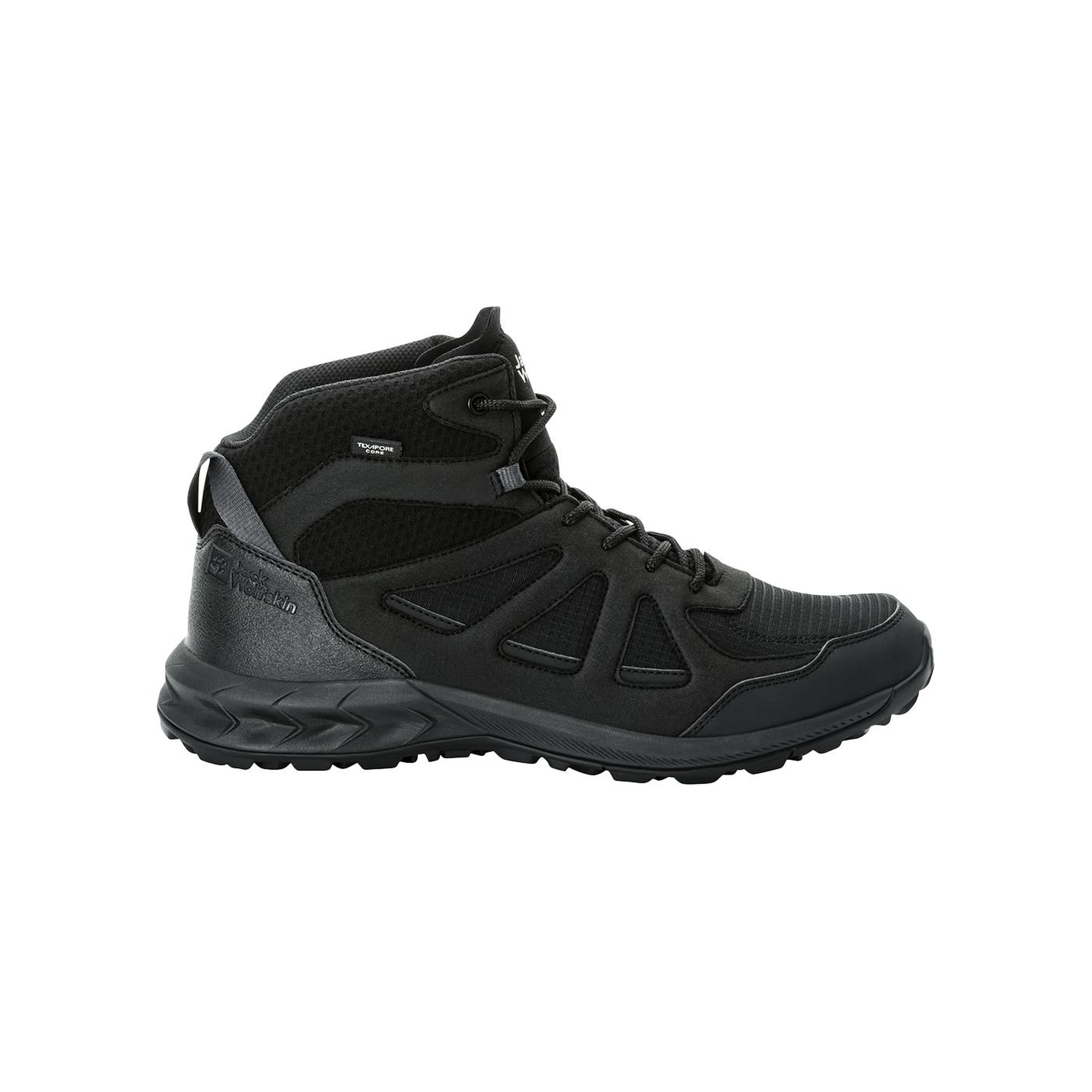 Jack Wolfskin Woodland 2 Texapore Mid Erkek Siyah Bot