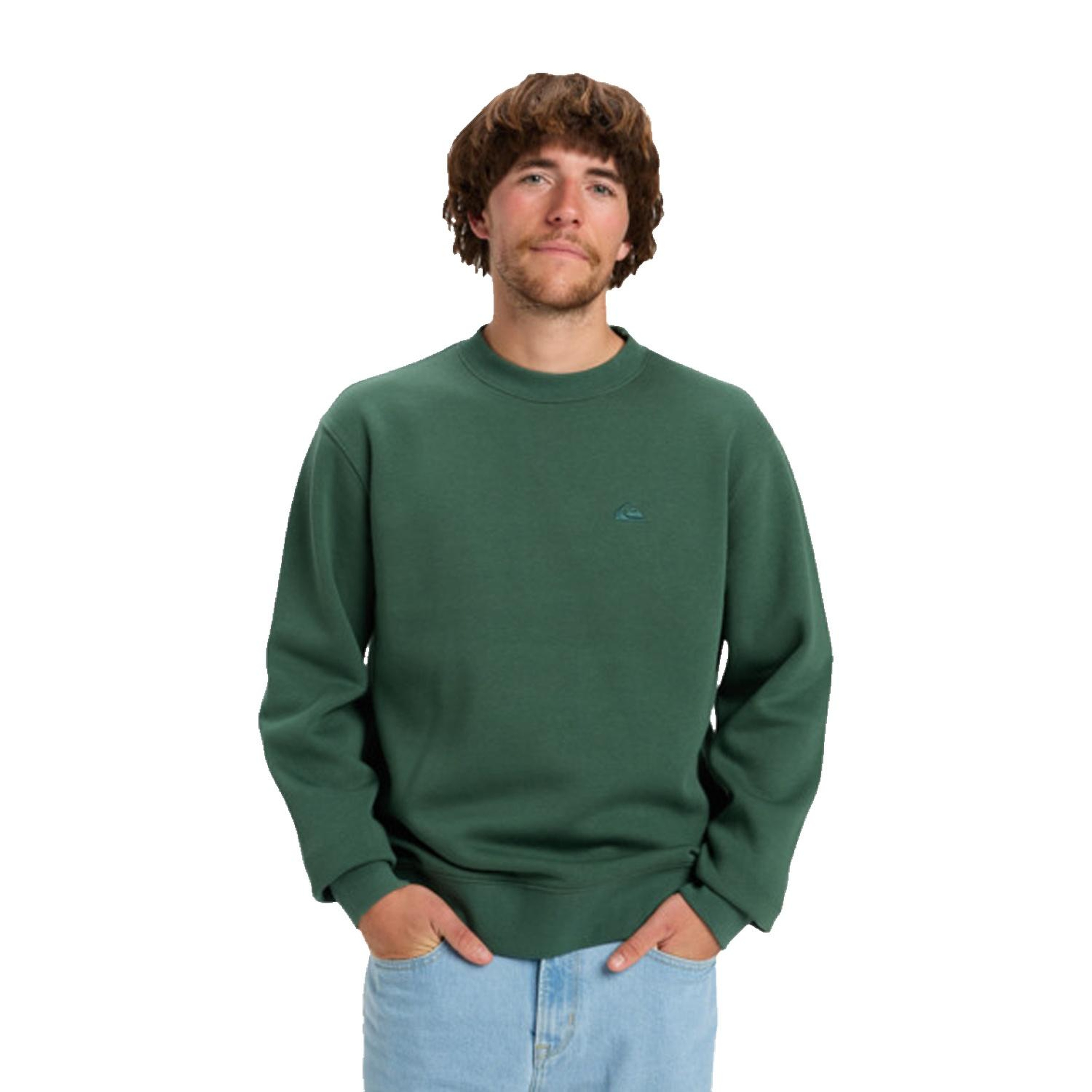 Quiksilver Salt Water Crew Erkek Yeşil Sweatshirt