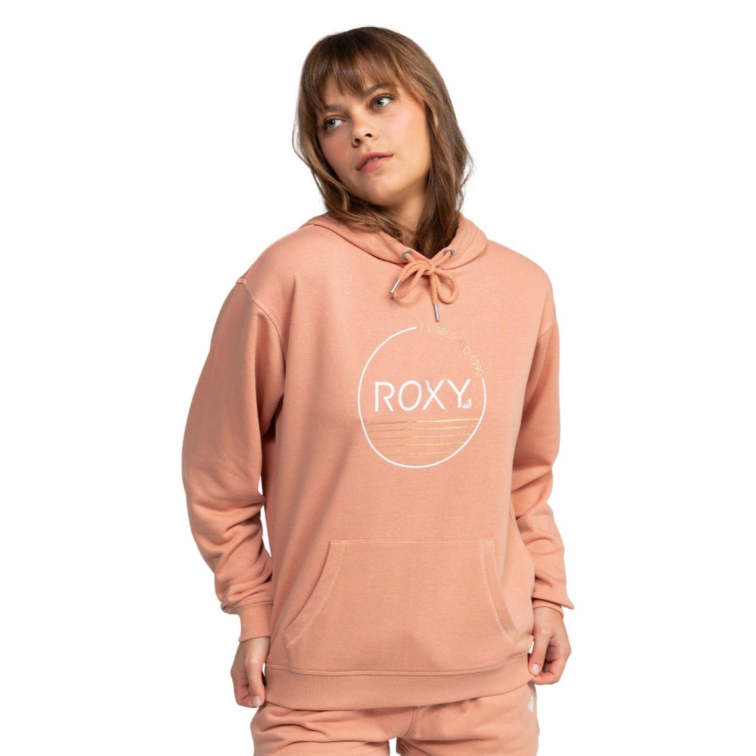 Roxy Surf Stoked Hoodie Terry Kadın Pembe Sweatshirt