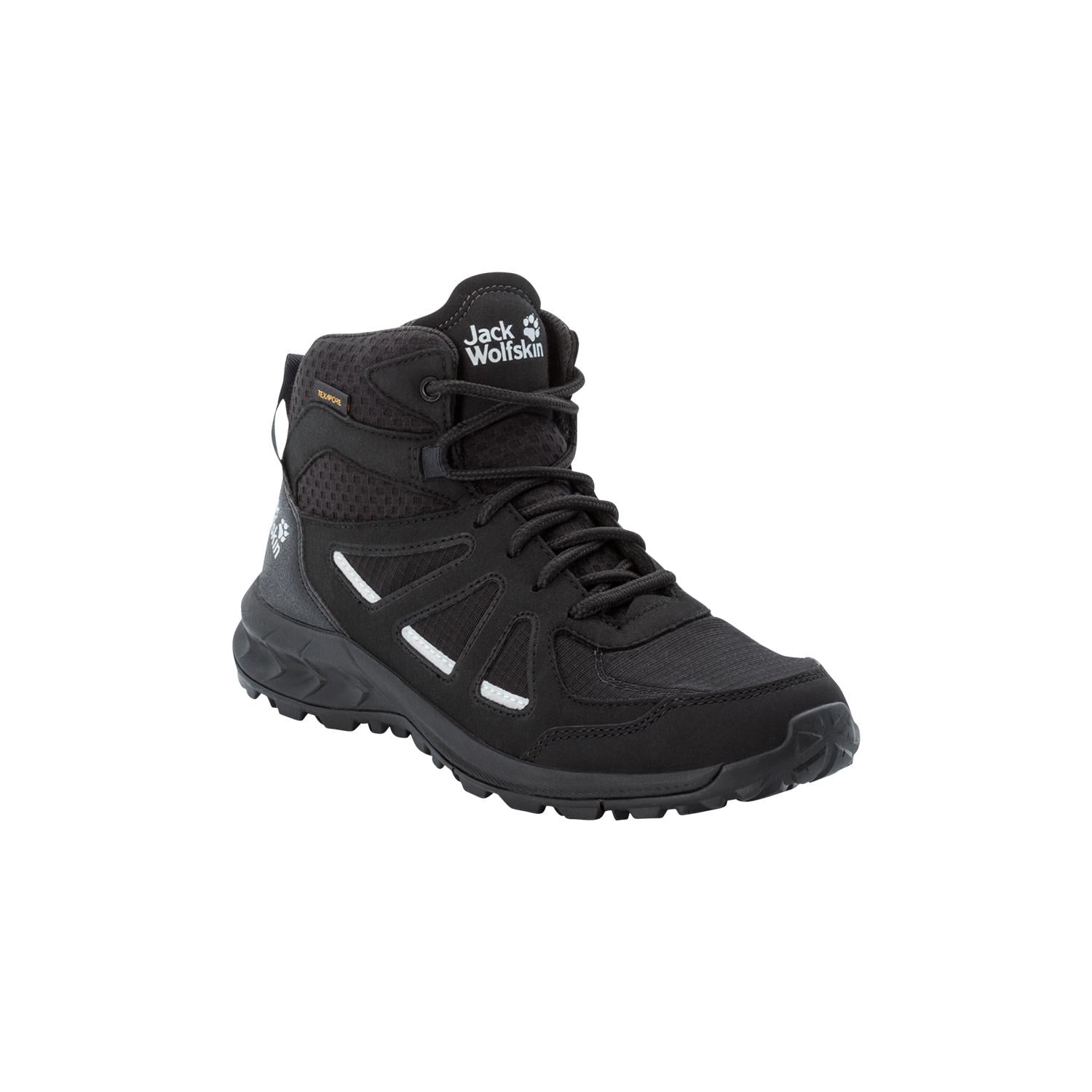 Jack Wolfskin Woodland 2 Texapore Mid Kadın Siyah Bot