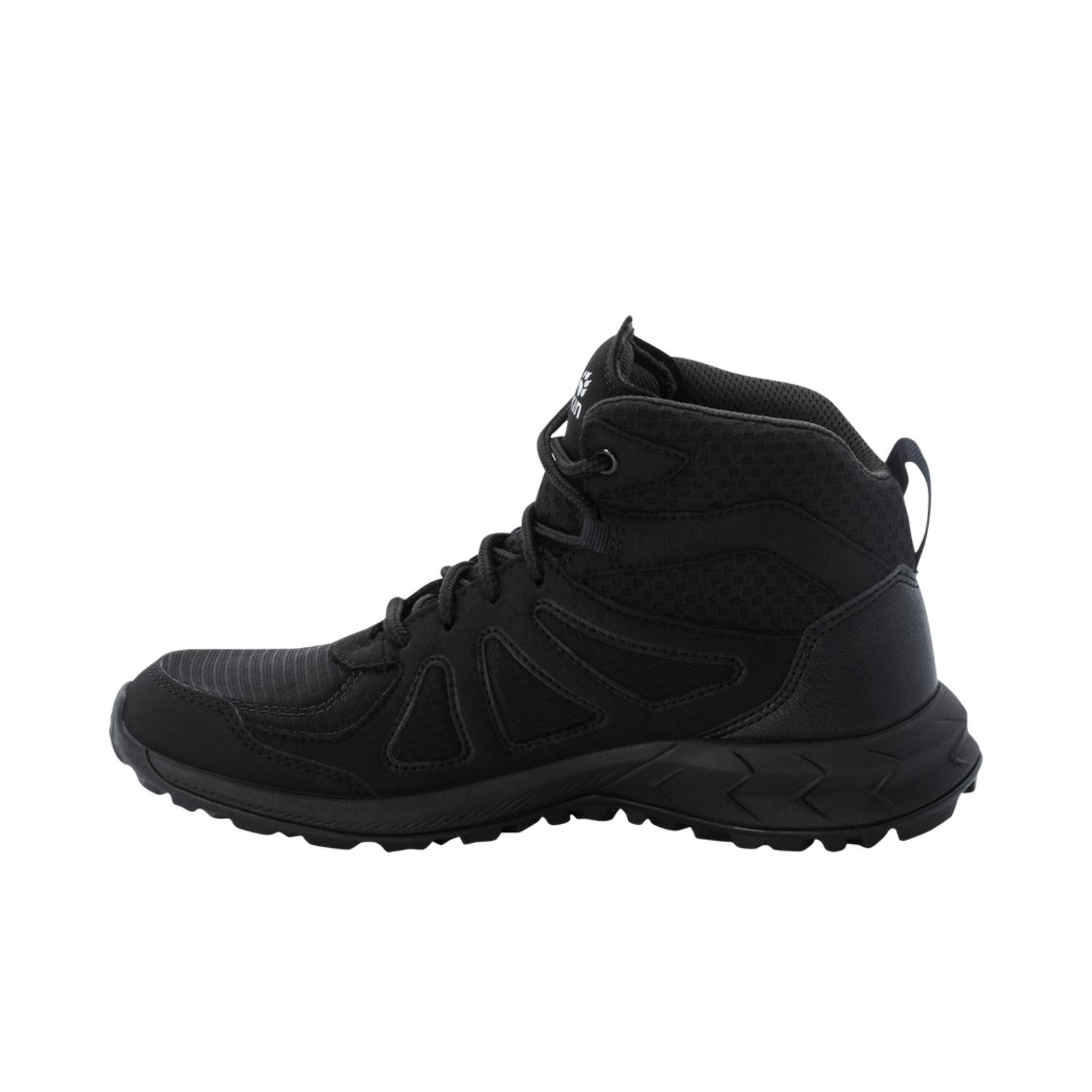 Jack Wolfskin Woodland 2 Texapore Mid Kadın Siyah Bot