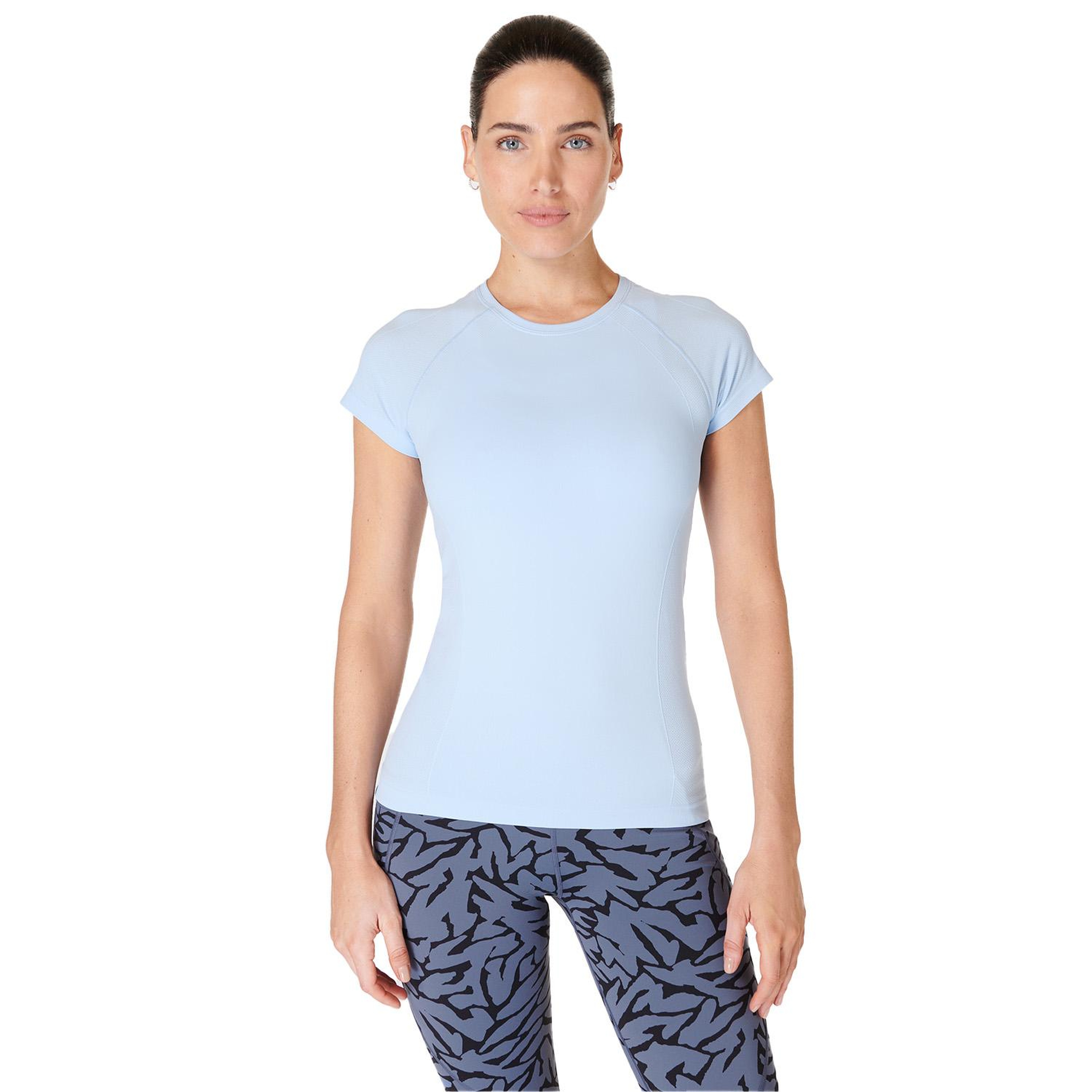Sweaty Betty Athlete Seamless Workout T-shi Kadın Mavi Fitness Tişört