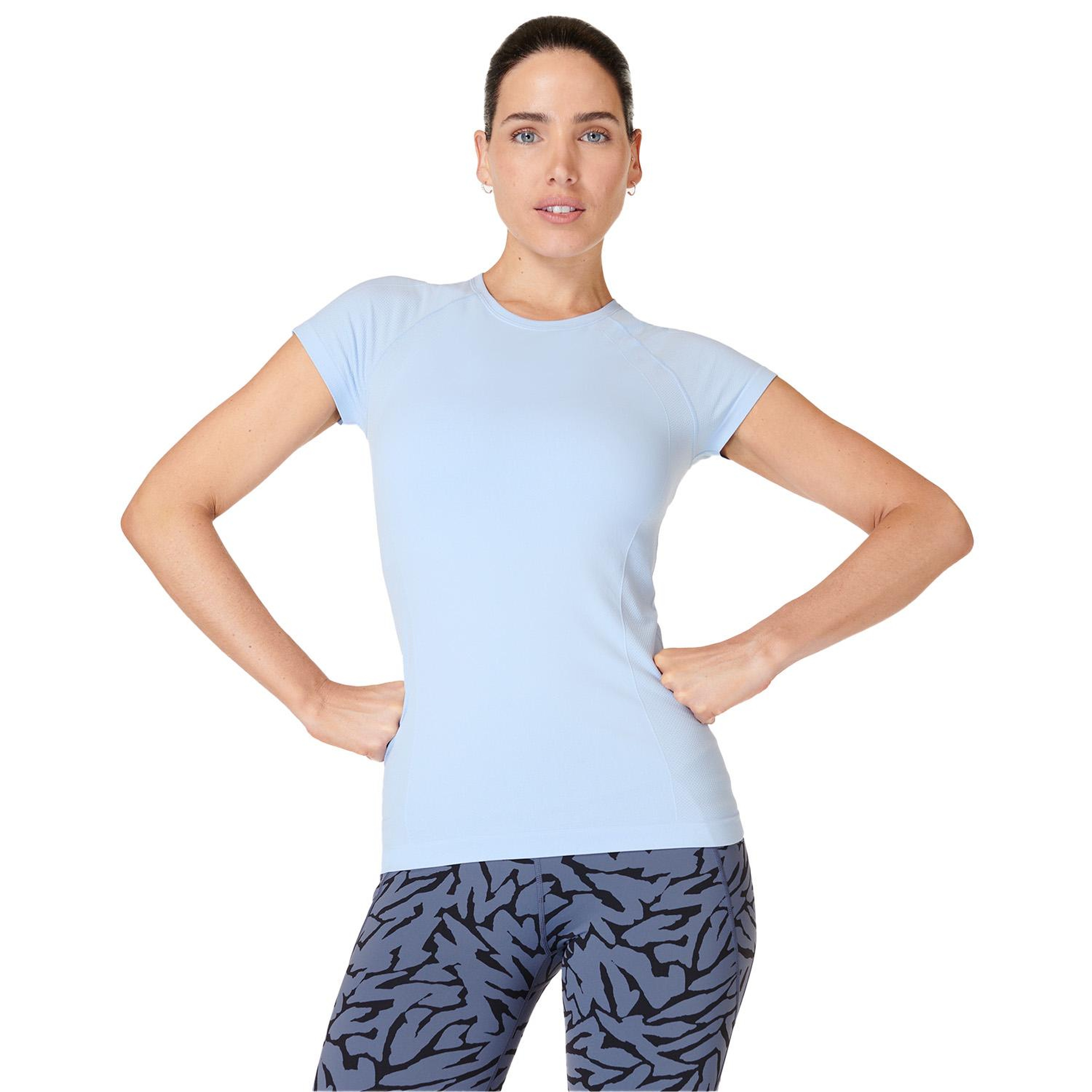Sweaty Betty Athlete Seamless Workout T-shi Kadın Mavi Fitness Tişört