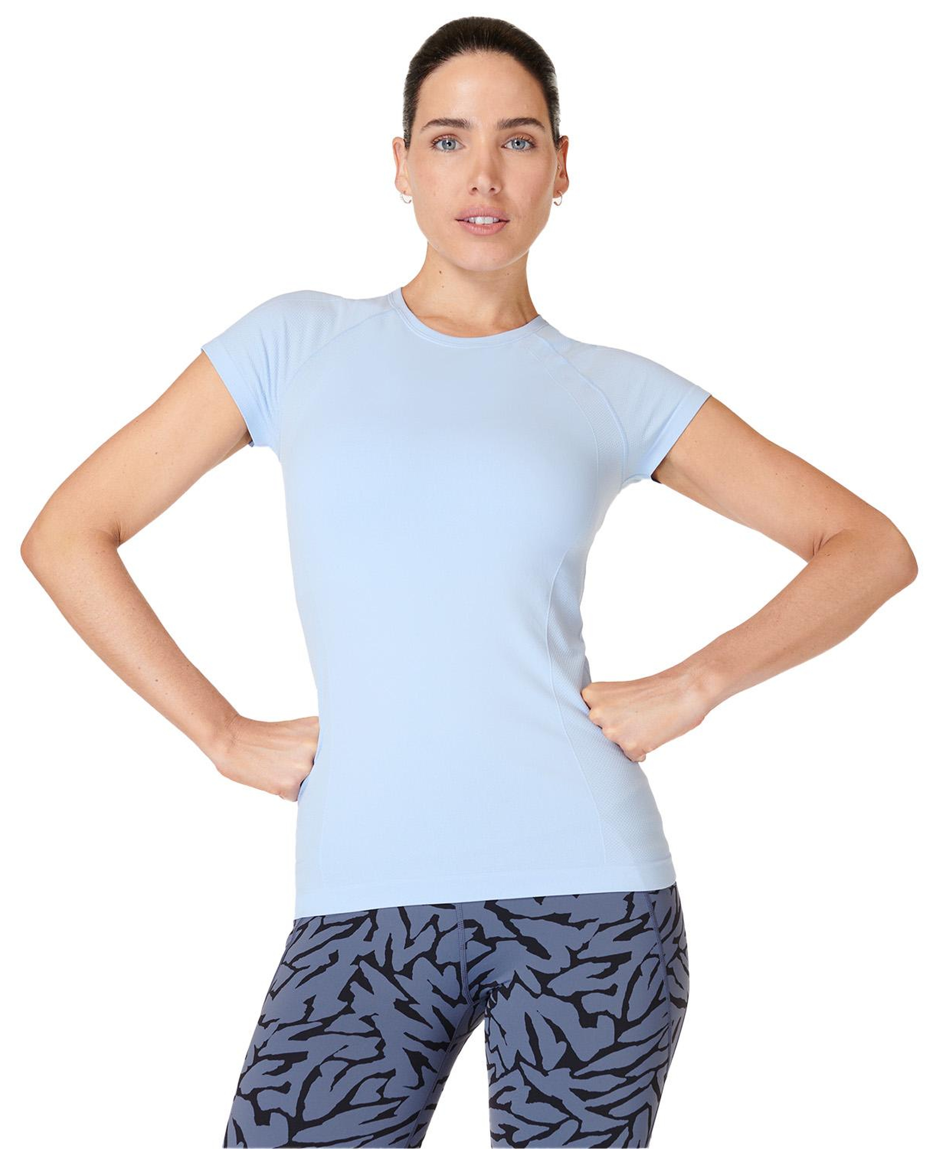 Sweaty Betty Athlete Seamless Workout T-shi Kadın Mavi Fitness Tişört