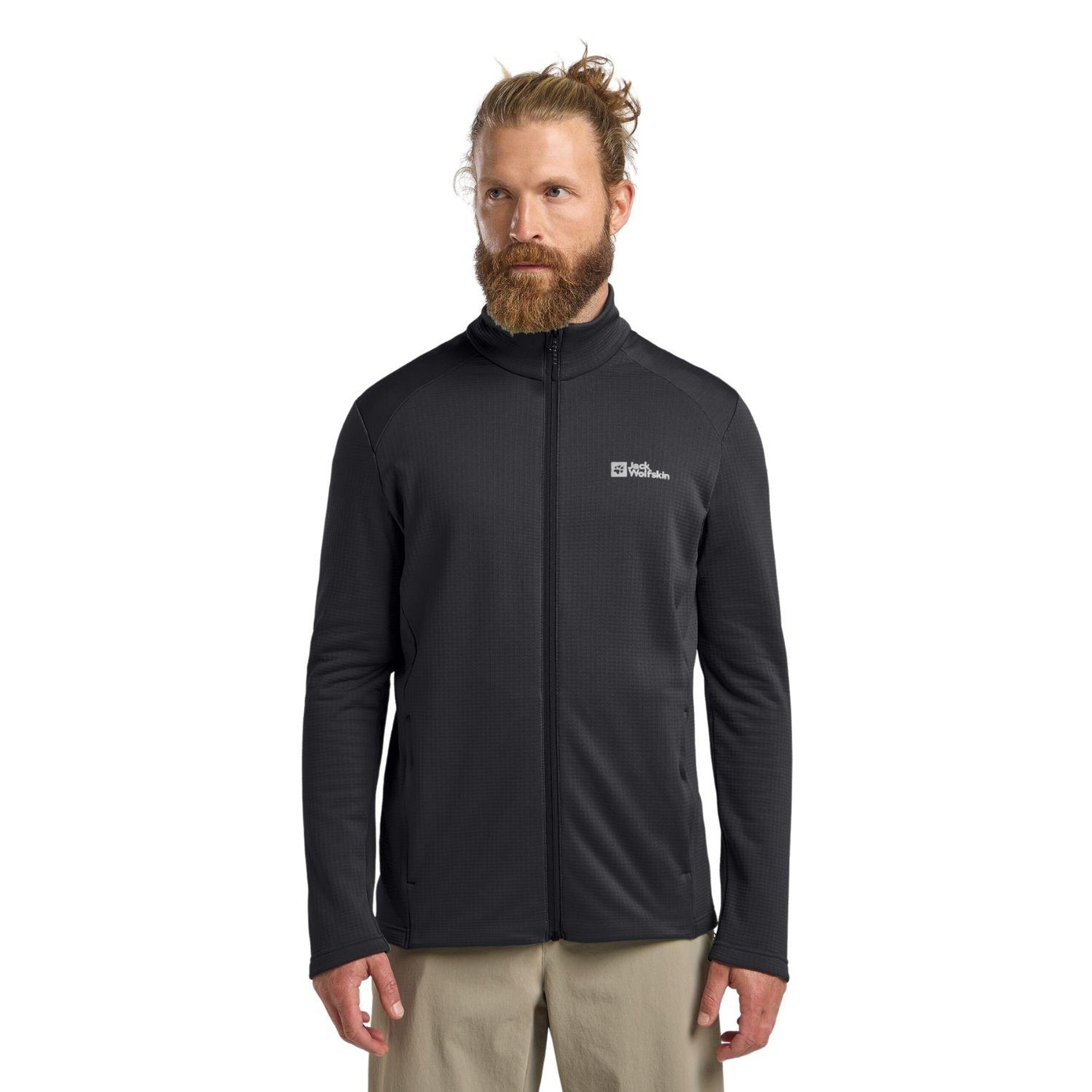 Jack Wolfskin Kolbenberg Fz Erkek Gri Polar Ceket