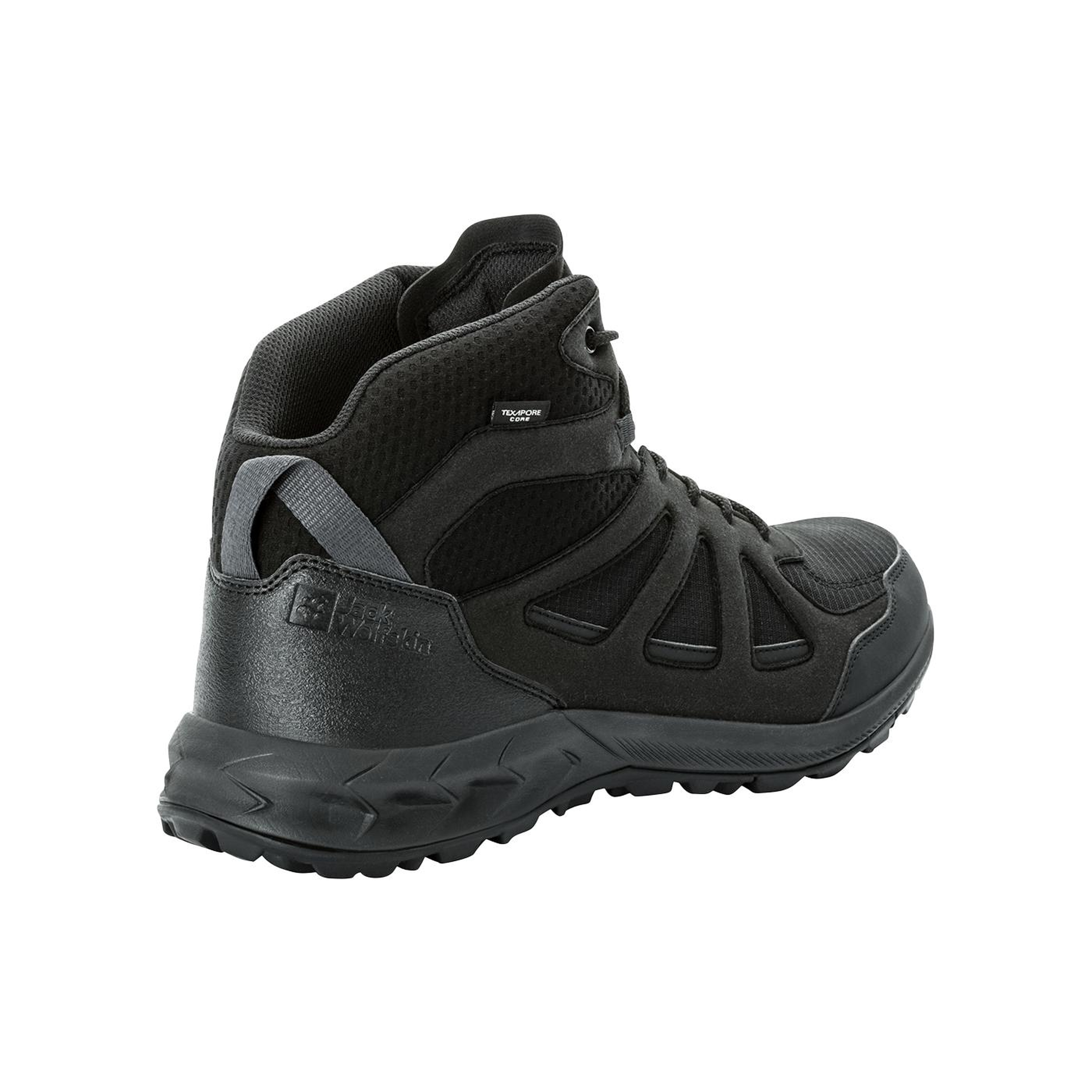 Jack Wolfskin Woodland 2 Texapore Mid Erkek Siyah Bot