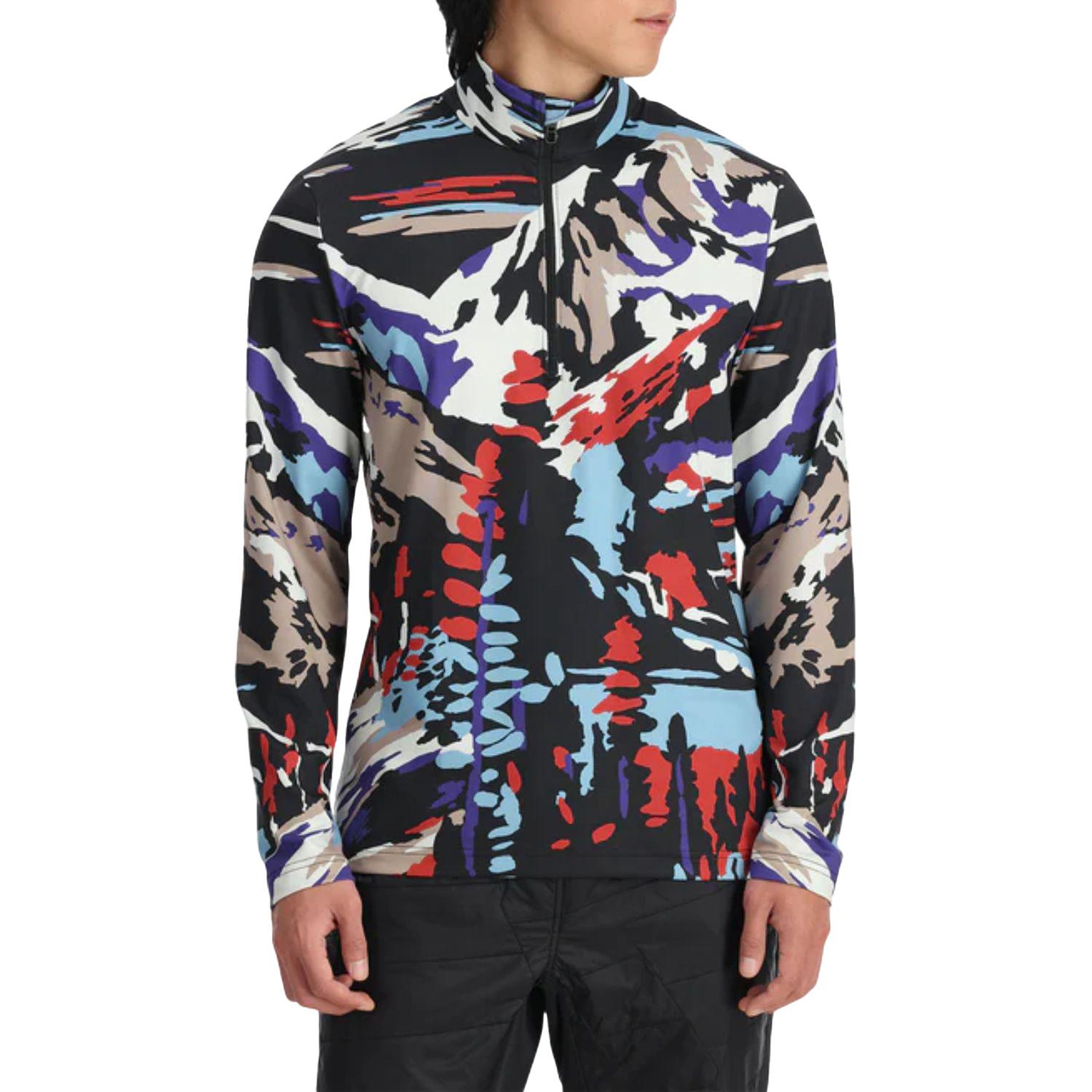 Spyder Podium 1/2 Zip Erkek Mor İçlik Üst