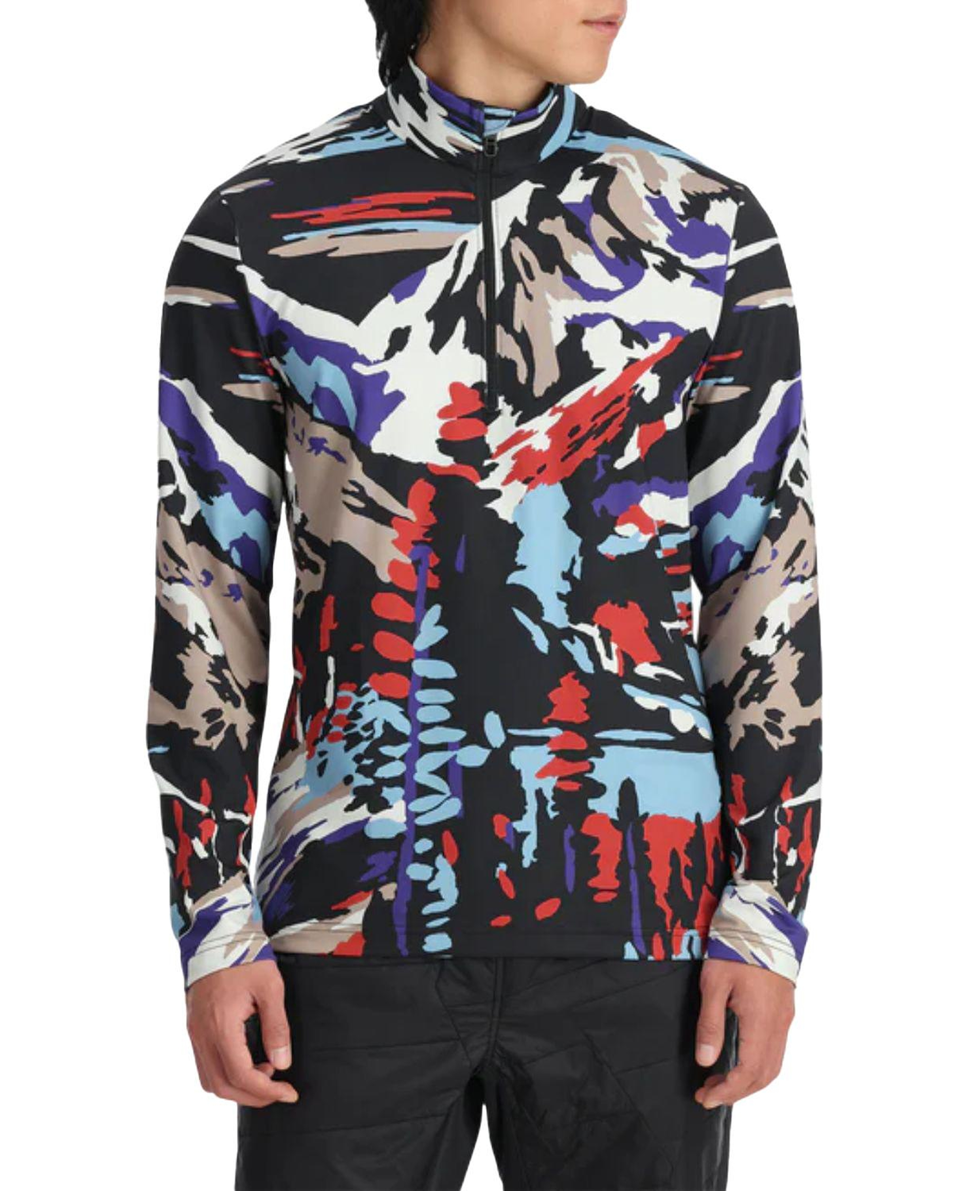 Spyder Podium 1/2 Zip Erkek Mor İçlik Üst