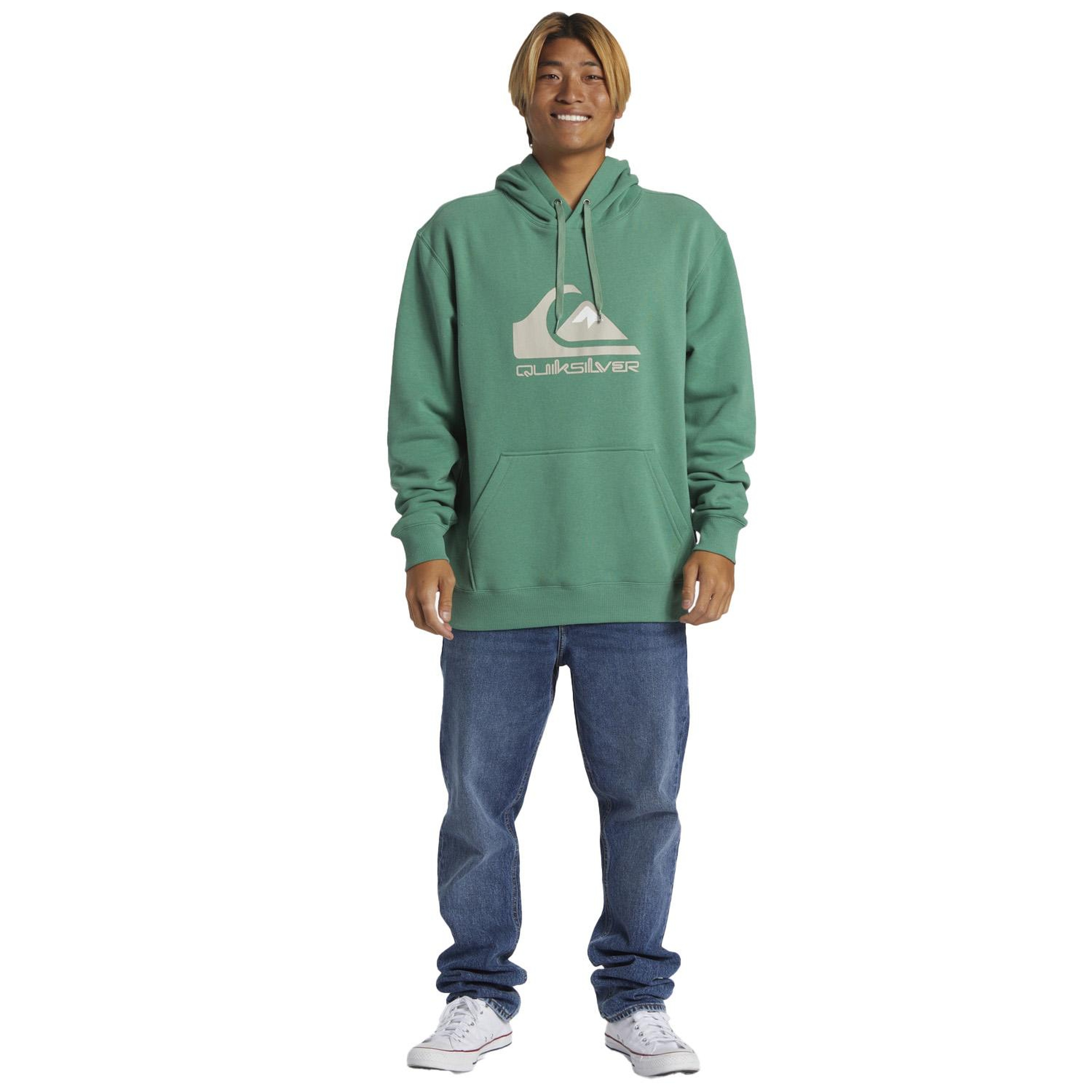 Quiksilver Big Logo Hoodie Erkek Yeşil Sweatshirt