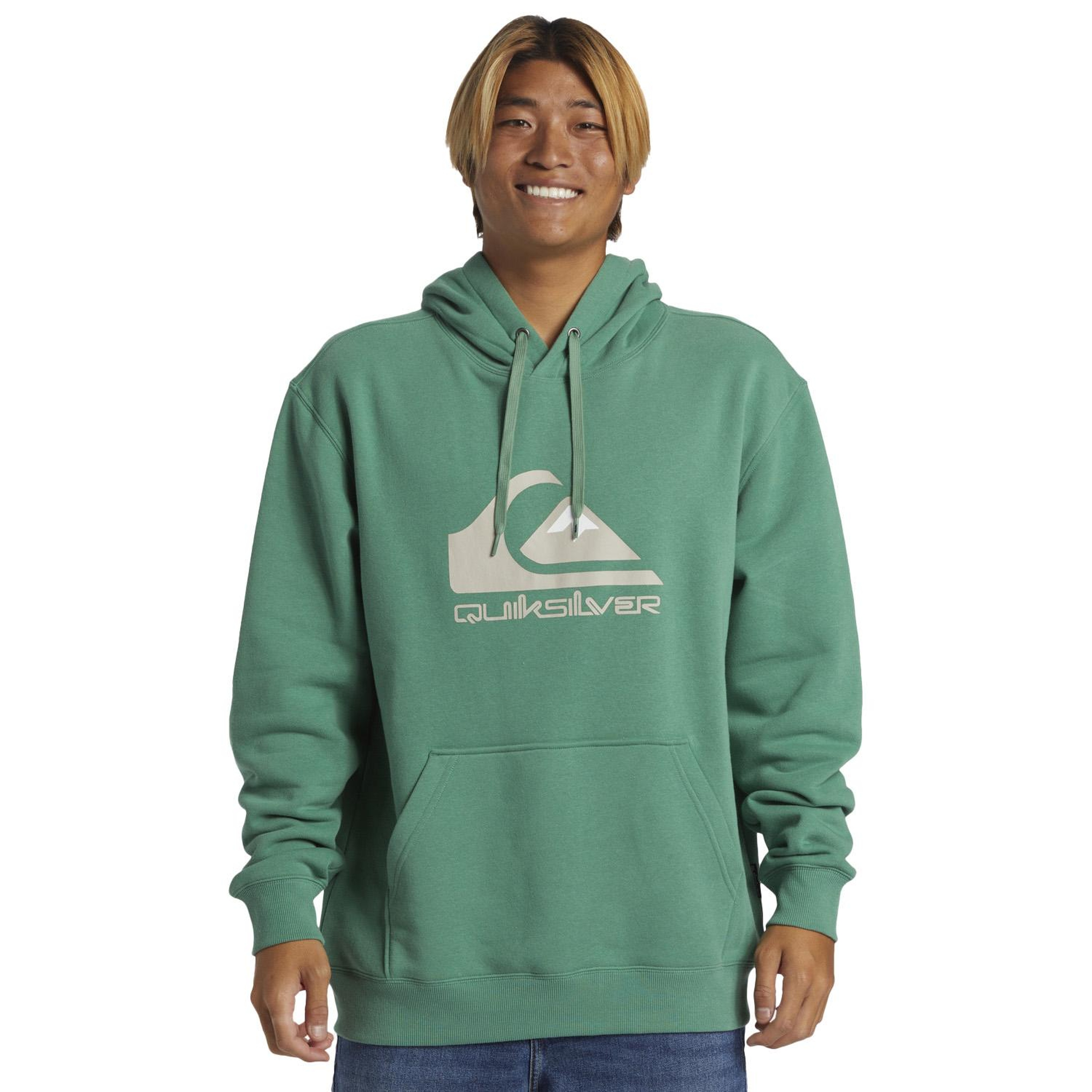 Quiksilver Big Logo Hoodie Erkek Yeşil Sweatshirt