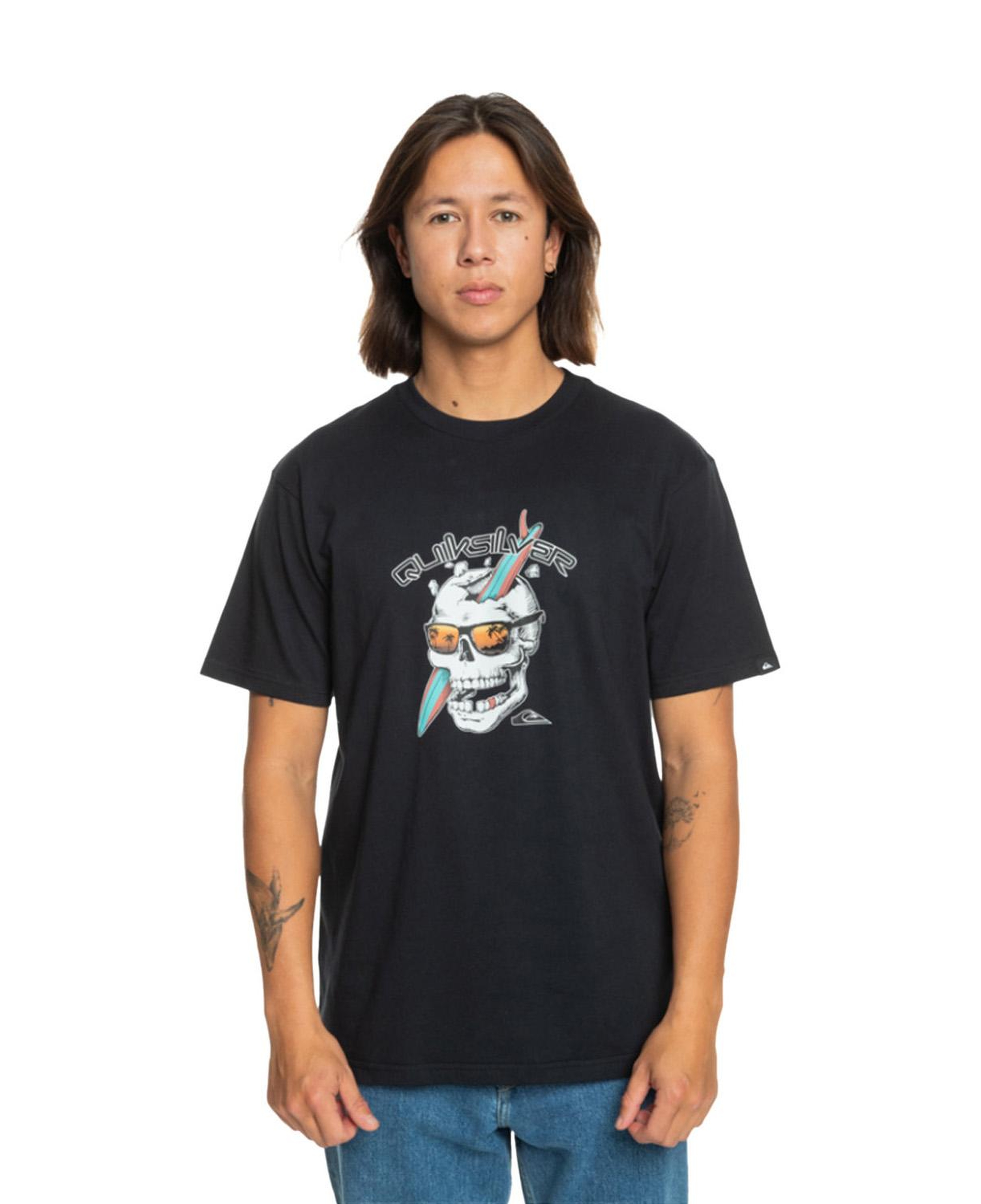 Quiksilver One Last Surf Erkek Siyah Tişört