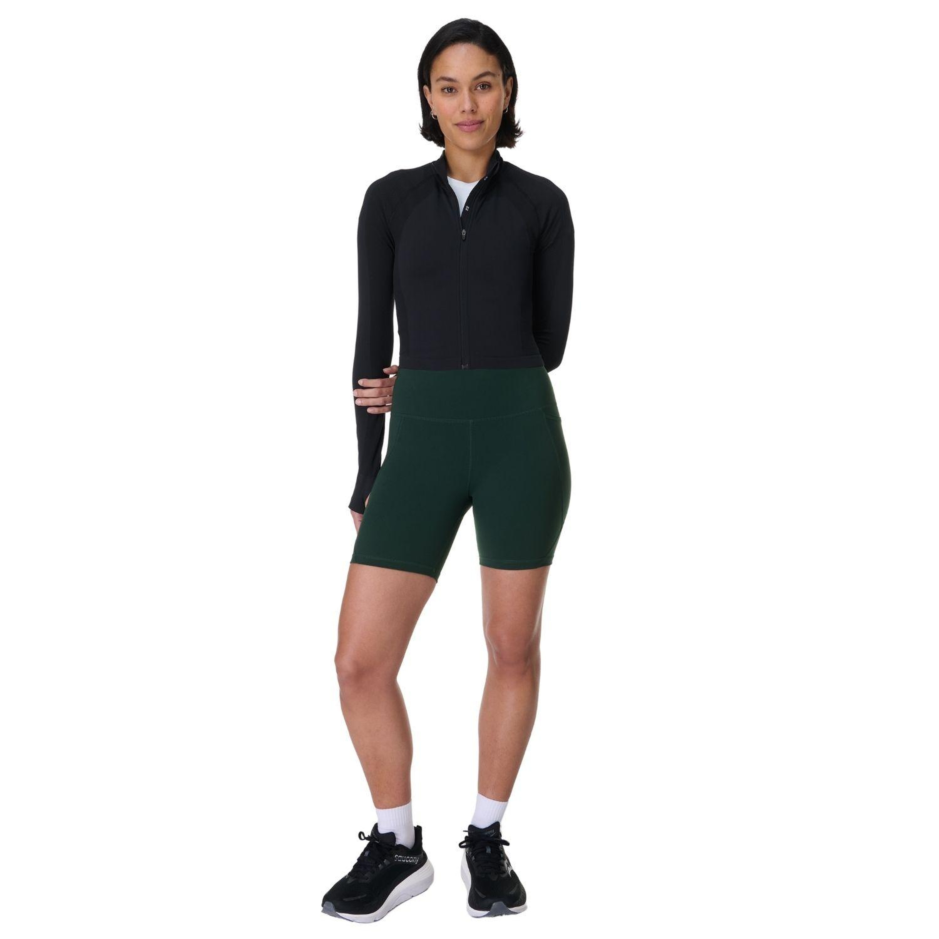 Sweaty Betty Power 6 Biker Shorts Kadın Yeşil Koşu Şortu