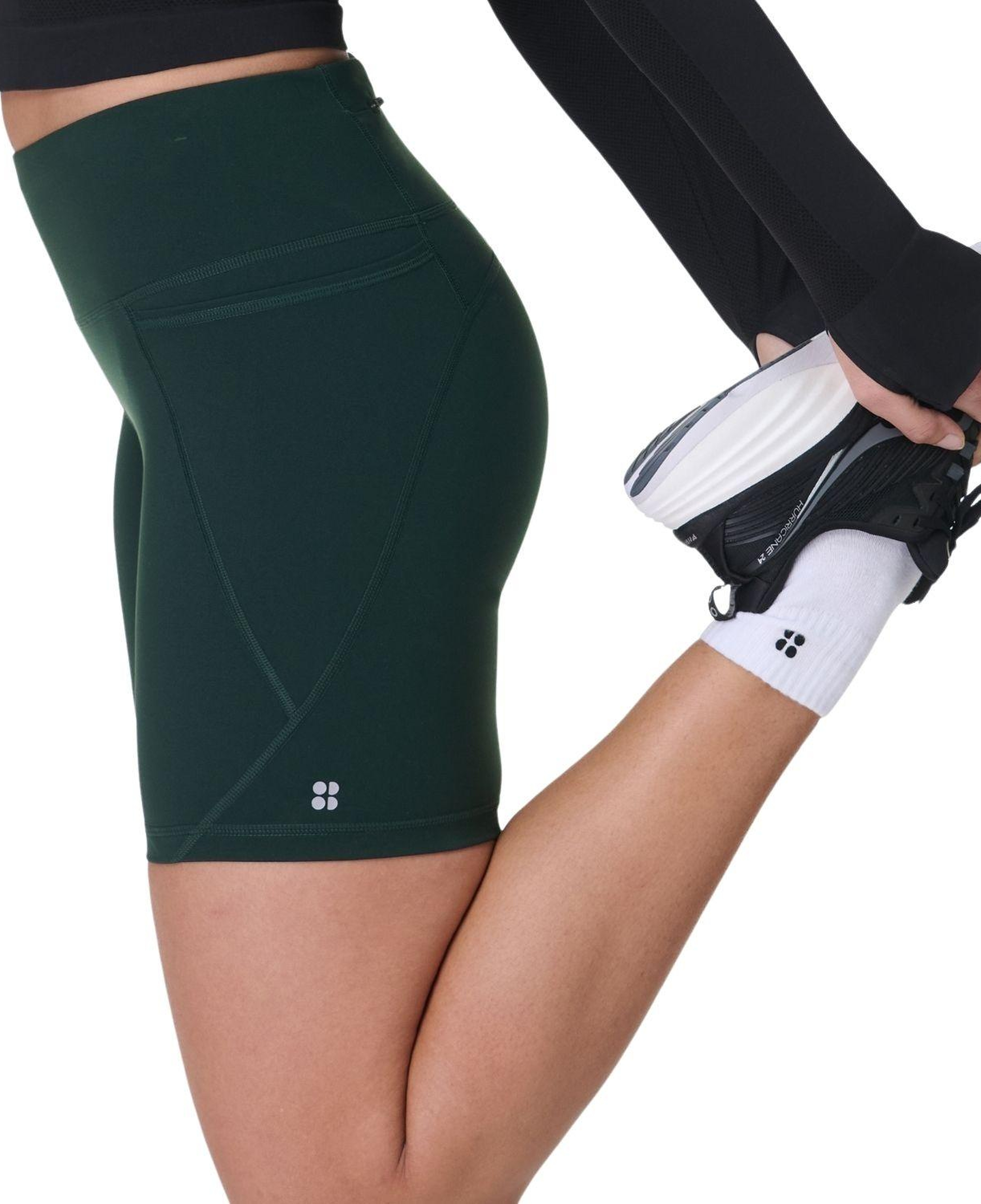 Sweaty Betty Power 6 Biker Shorts Kadın Yeşil Koşu Şortu