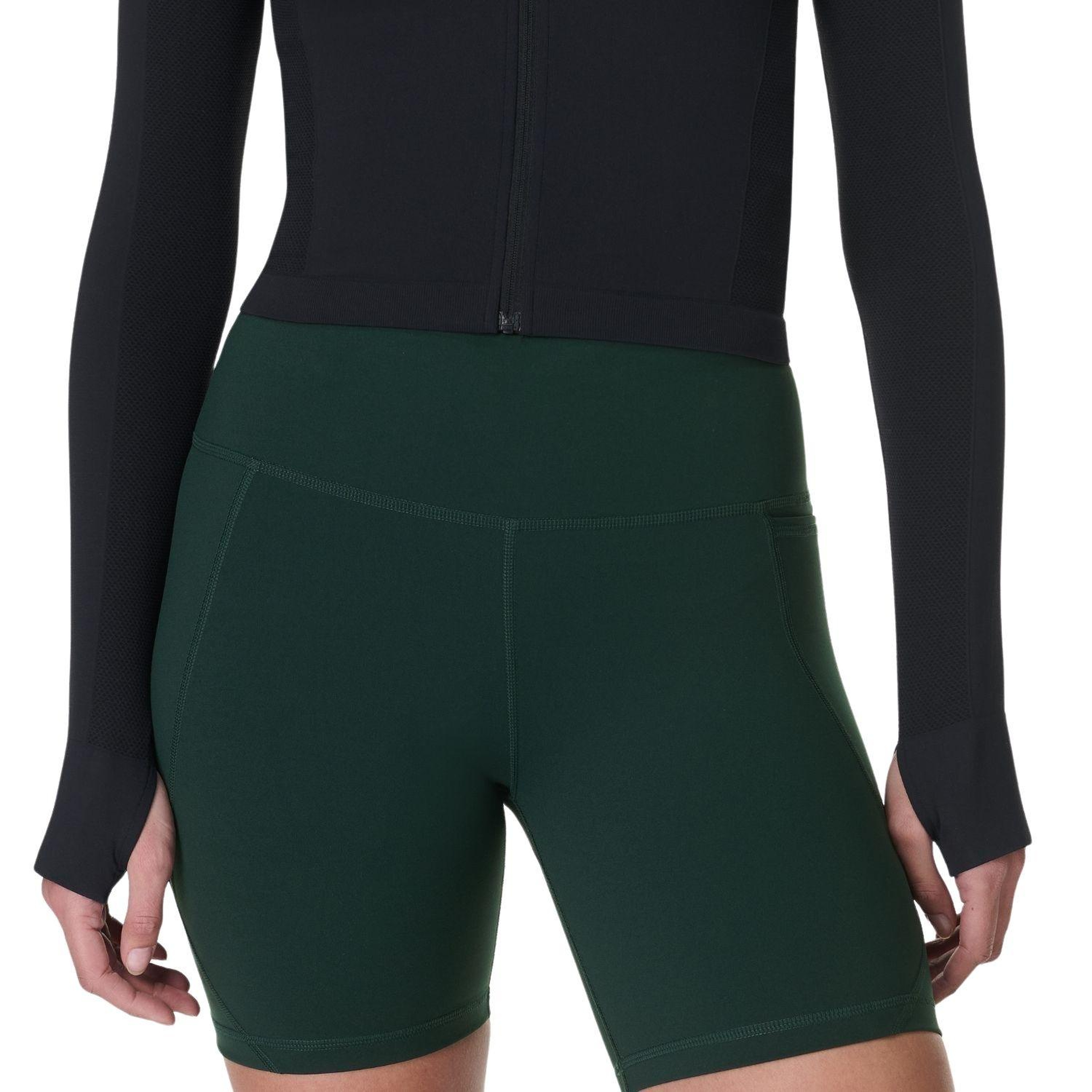 Sweaty Betty Power 6 Biker Shorts Kadın Yeşil Koşu Şortu