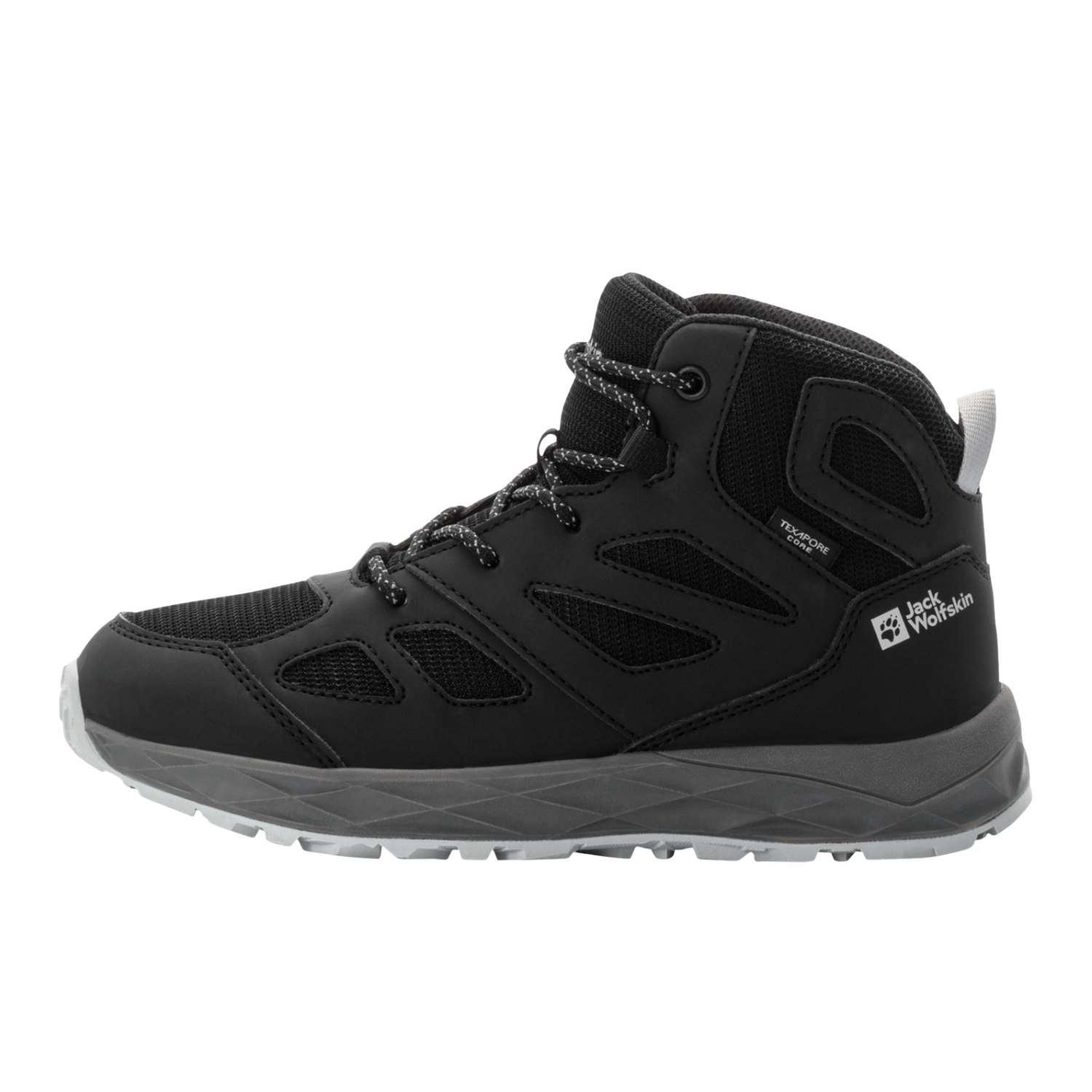 Jack Wolfskin Woodland 2 Texapore Mid K Unisex Çocuk Gri Bot