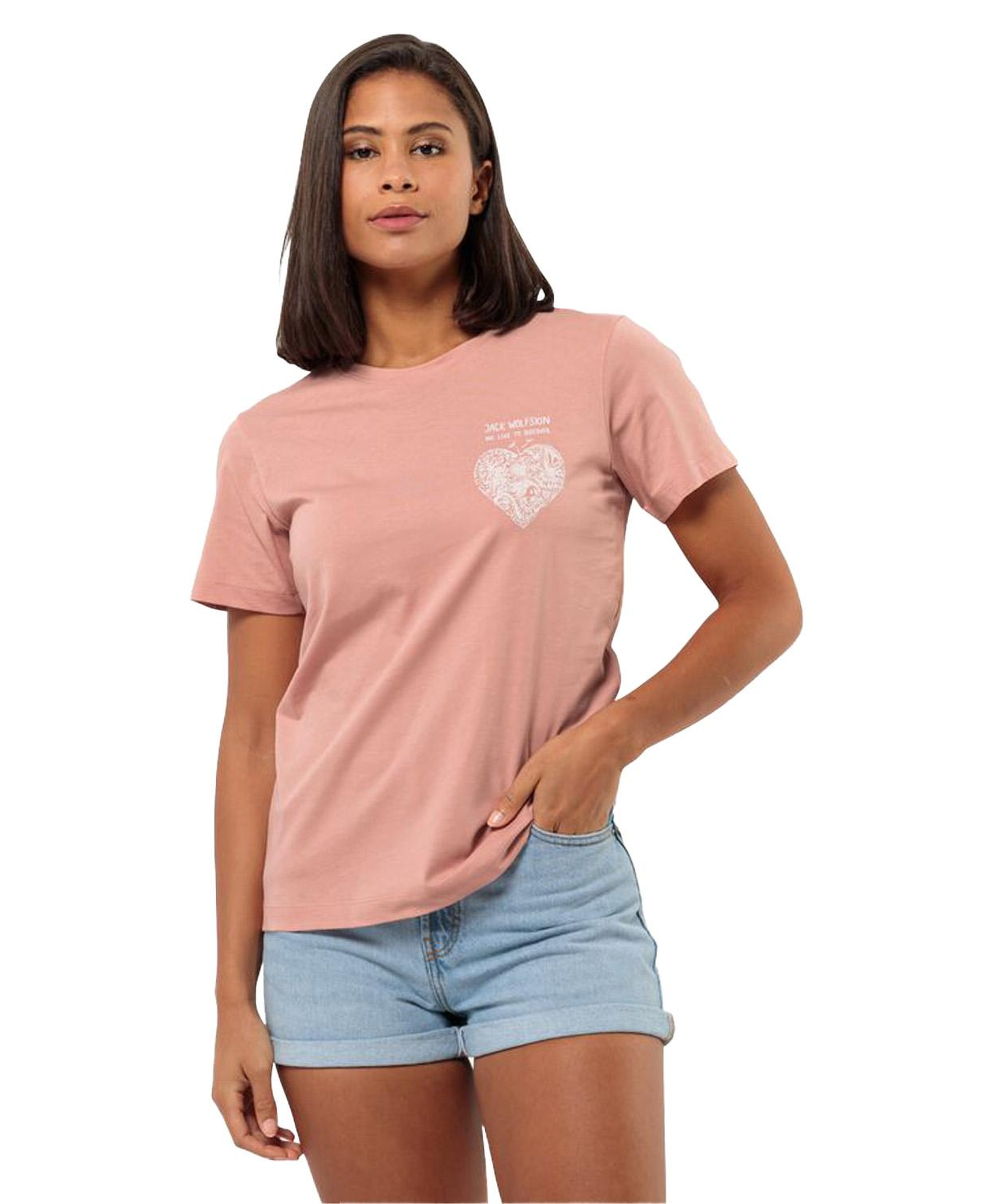 Jack Wolfskin Discover Heart T Kadın Tişört
