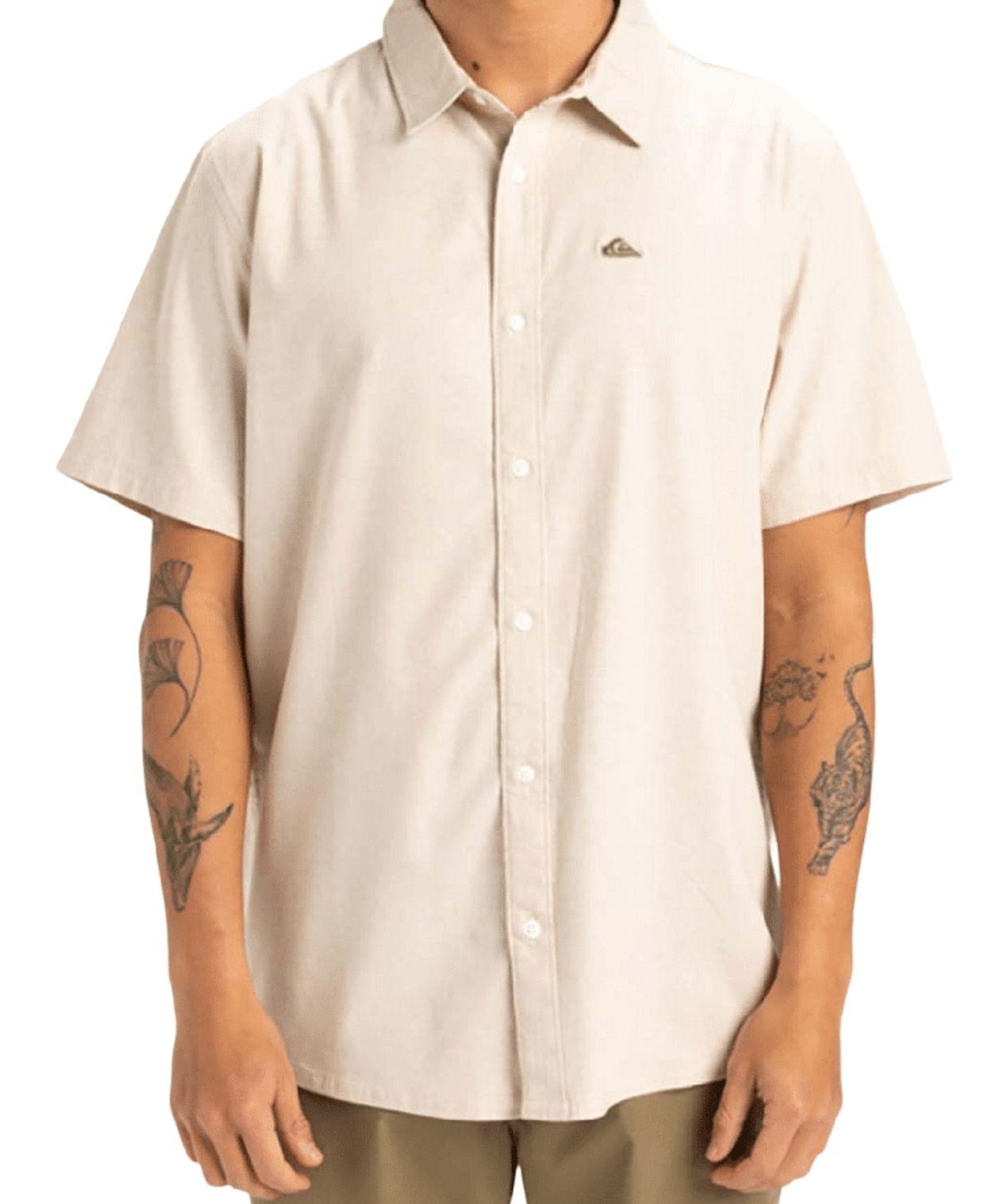 Quiksilver Mw Premium Stretch Erkek Bej Gömlek