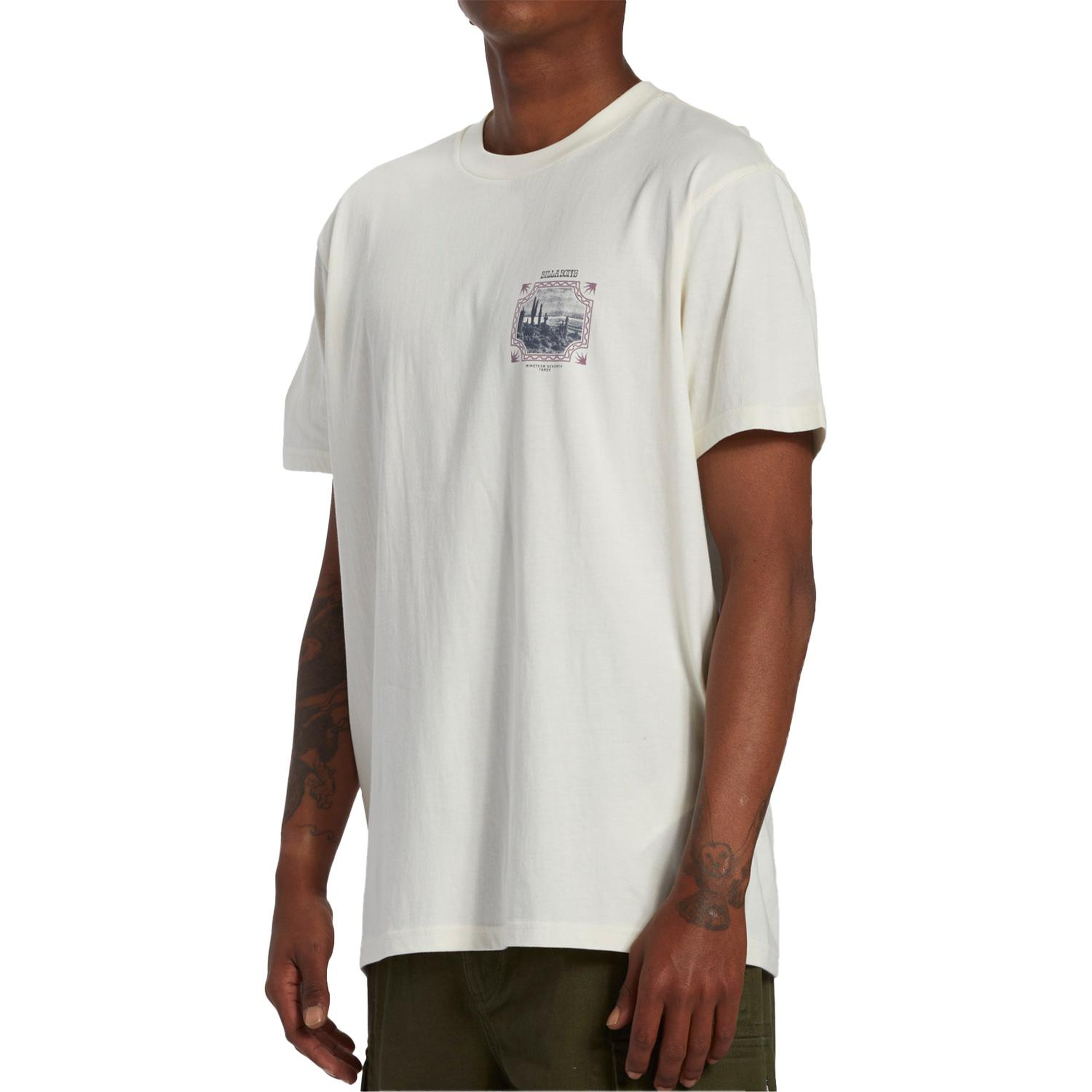 Billabong Crossed Up Tees Erkek Beyaz Tişört