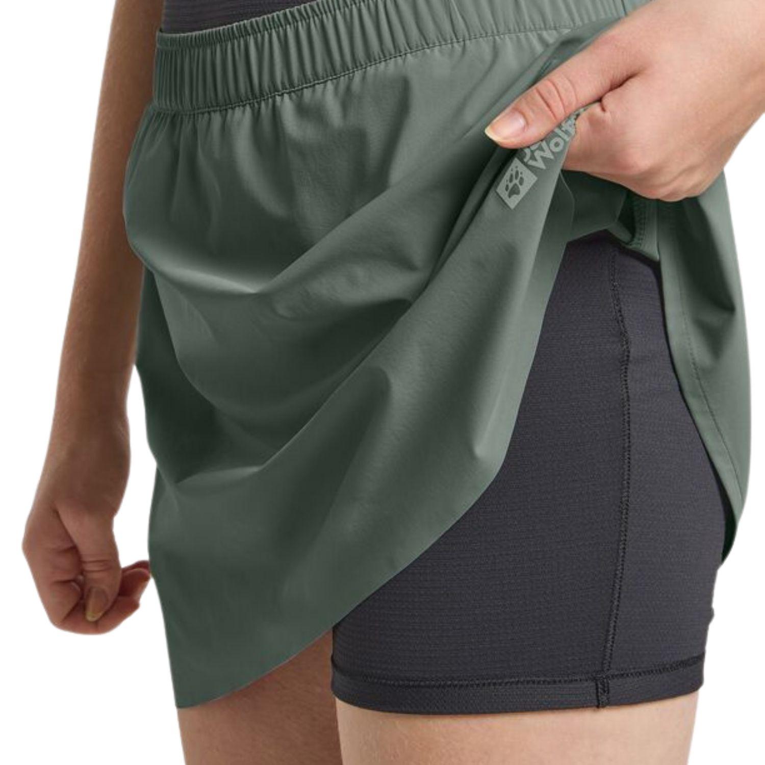Jack Wolfskin Prelight Swift Skort Kadın Yeşil Etek