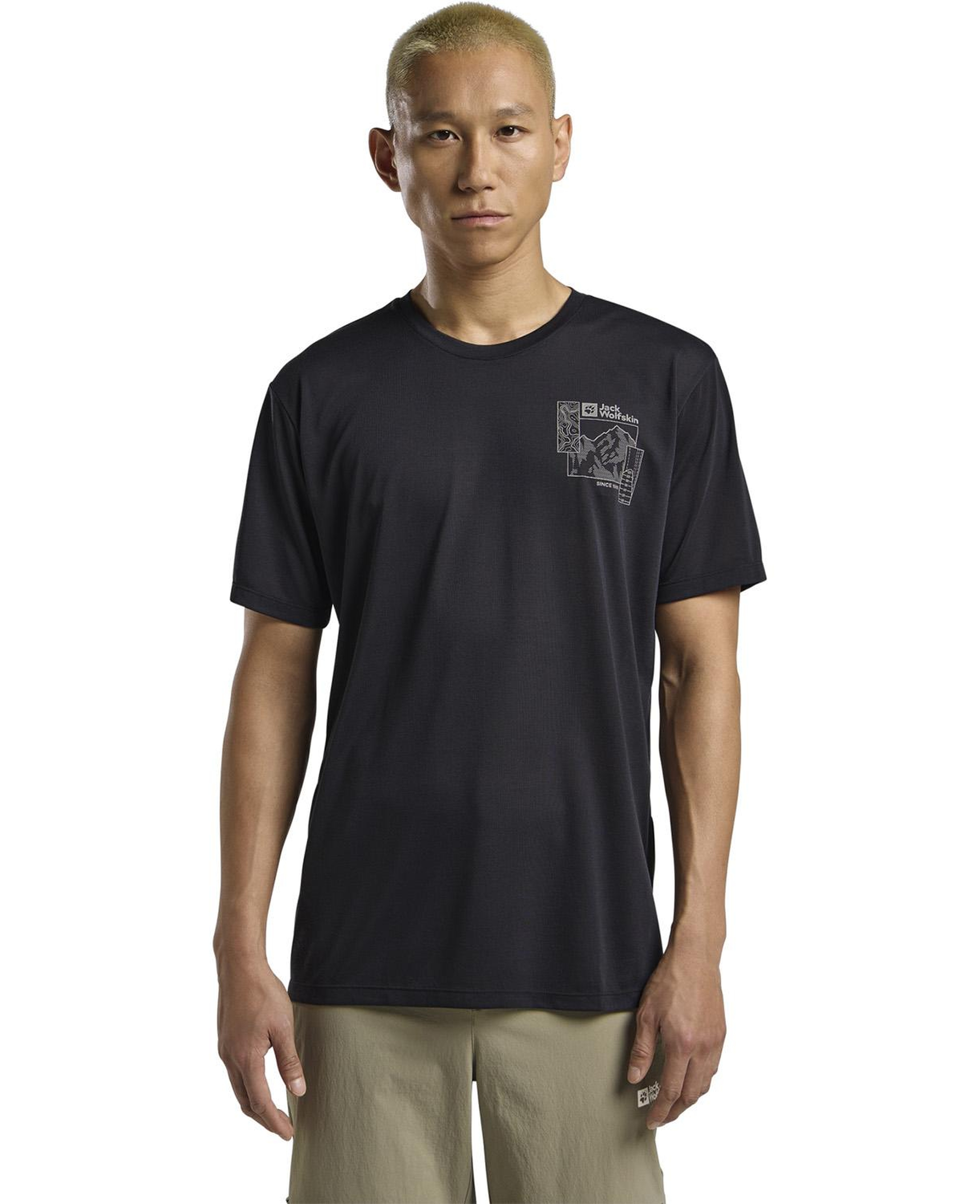 Jack Wolfskin Vonnan Graphic T Erkek Gri Tişört