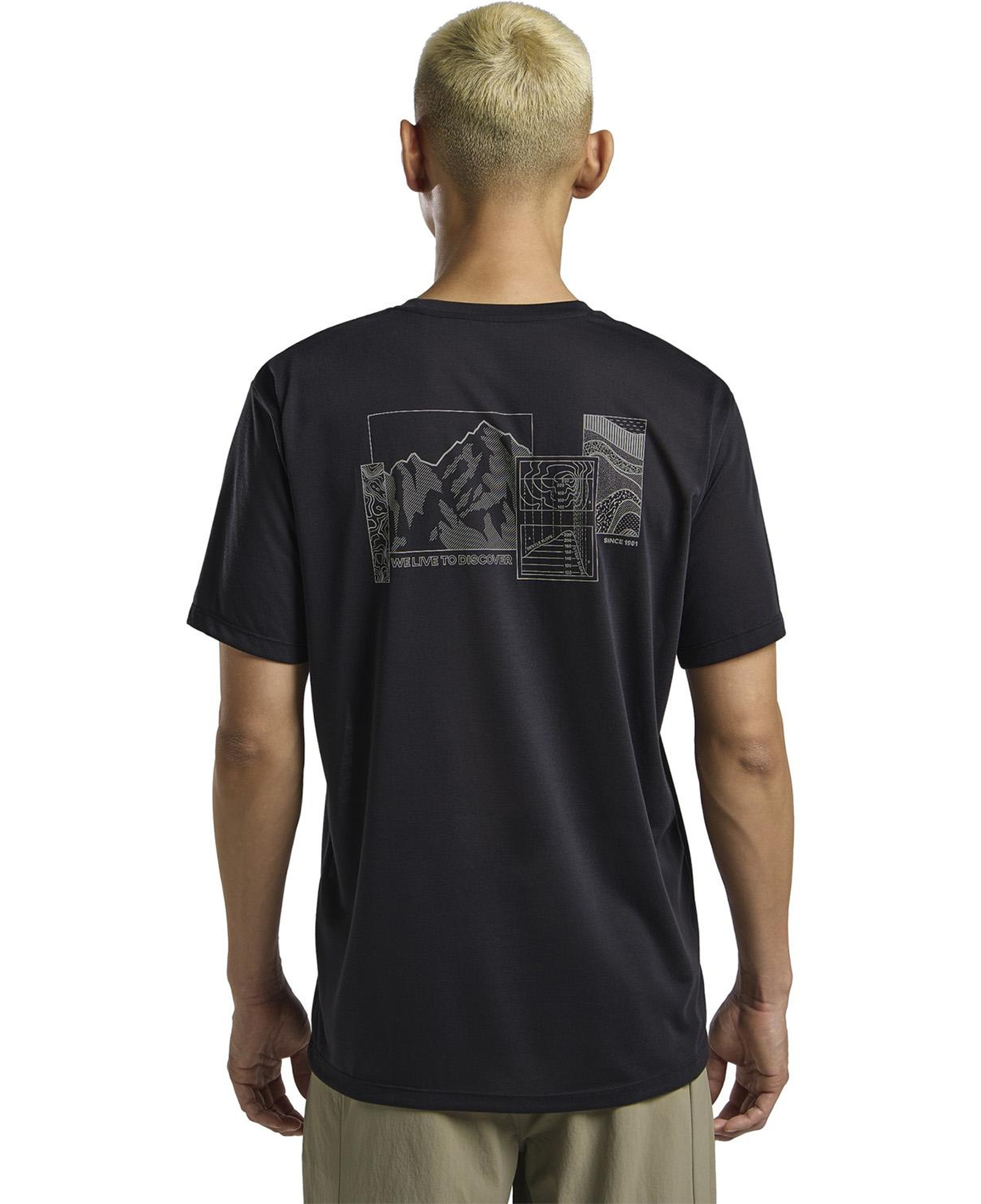 Jack Wolfskin Vonnan Graphic T Erkek Gri Tişört