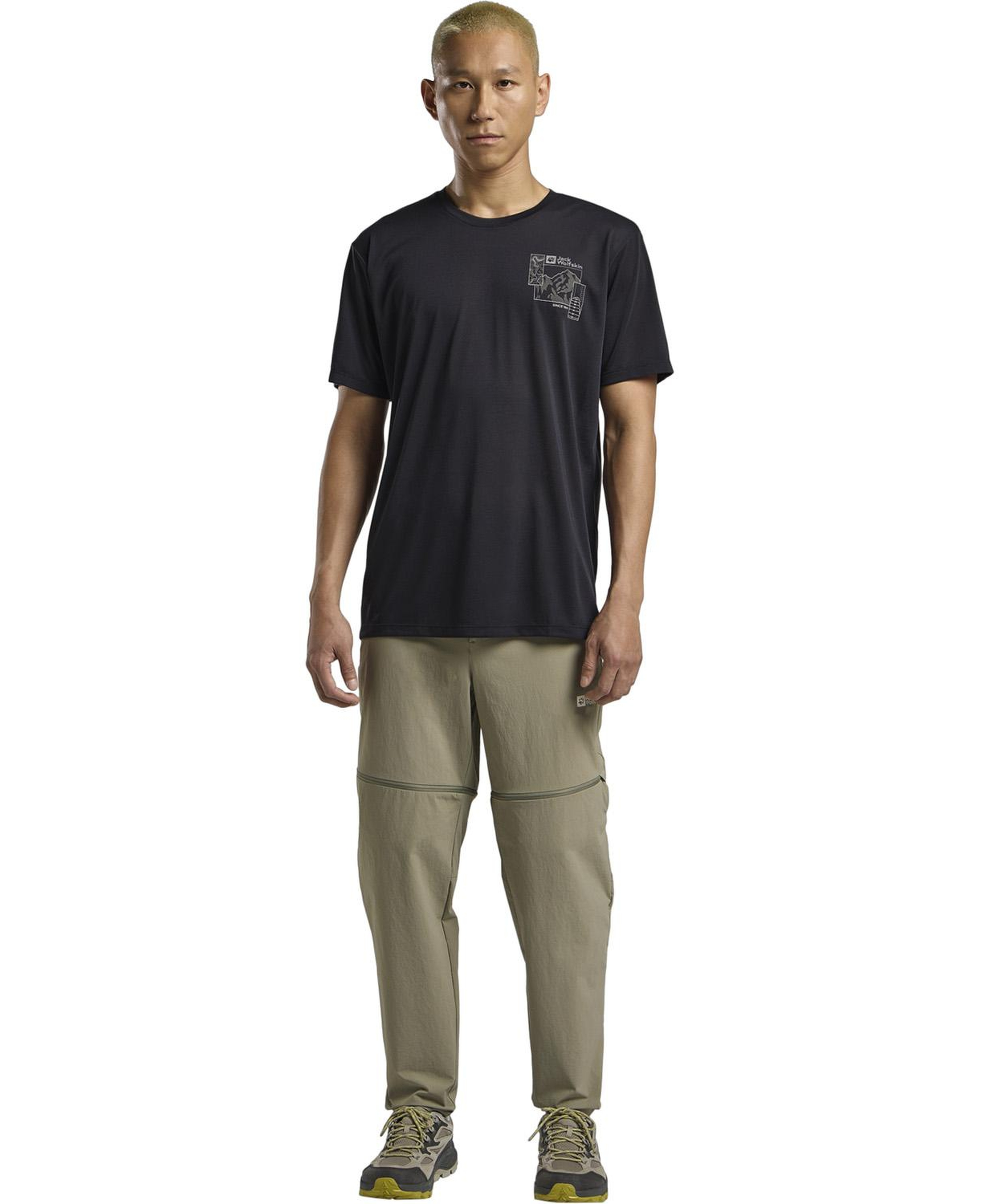 Jack Wolfskin Vonnan Graphic T Erkek Gri Tişört