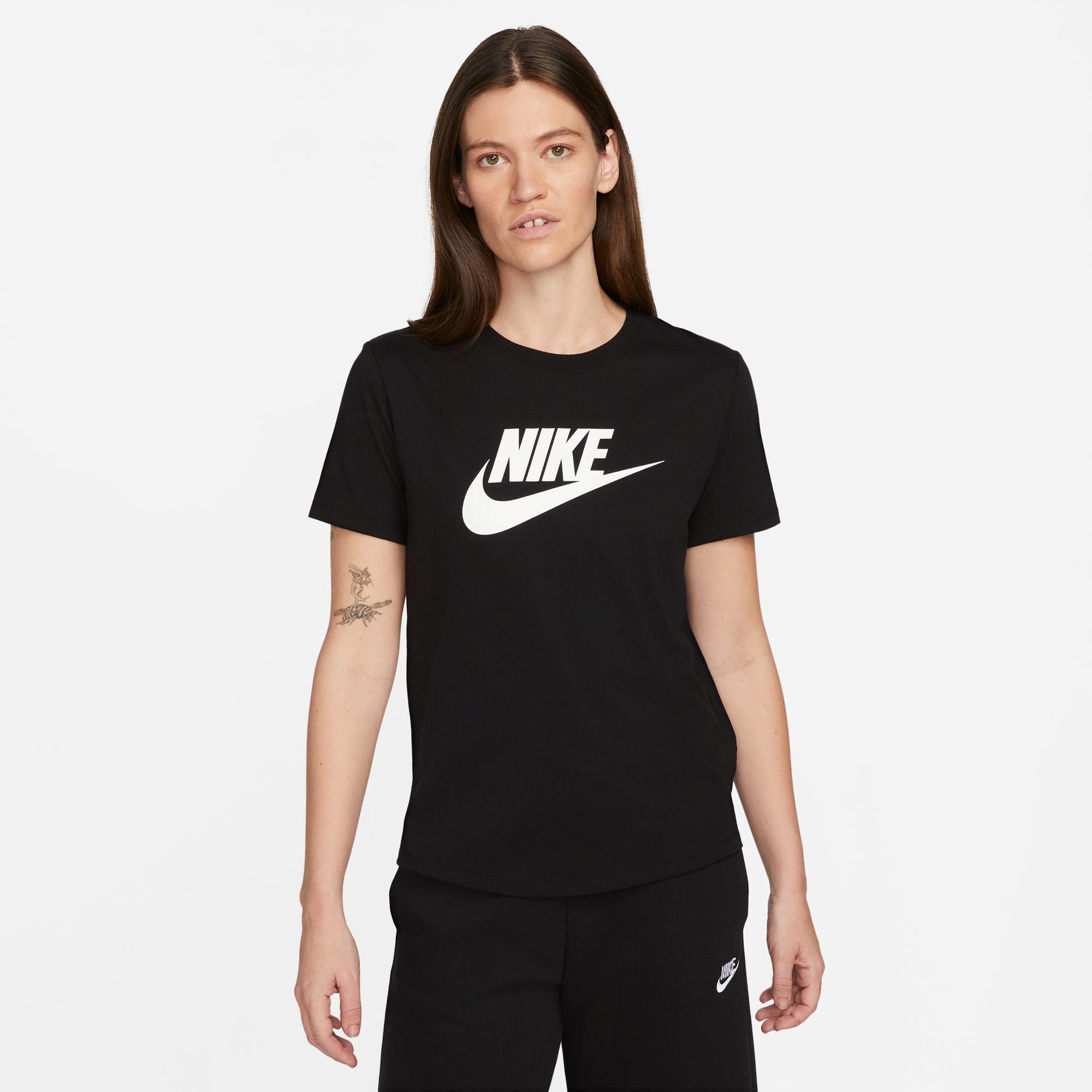 Nike Sportswear Essential Icon Futuraa Kadın Siyah T-Shirt