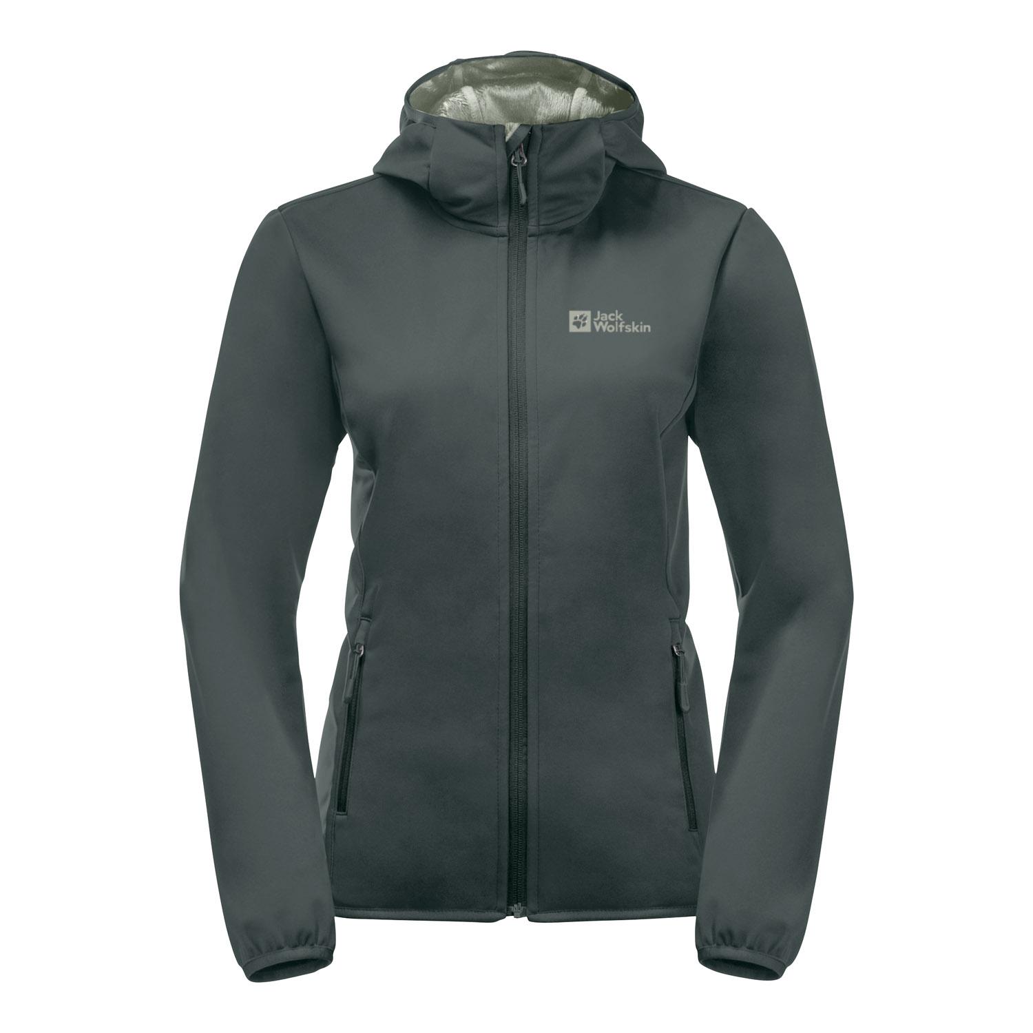 Jack Wolfskin Windhain Hoody Kadın Yeşil Softshell