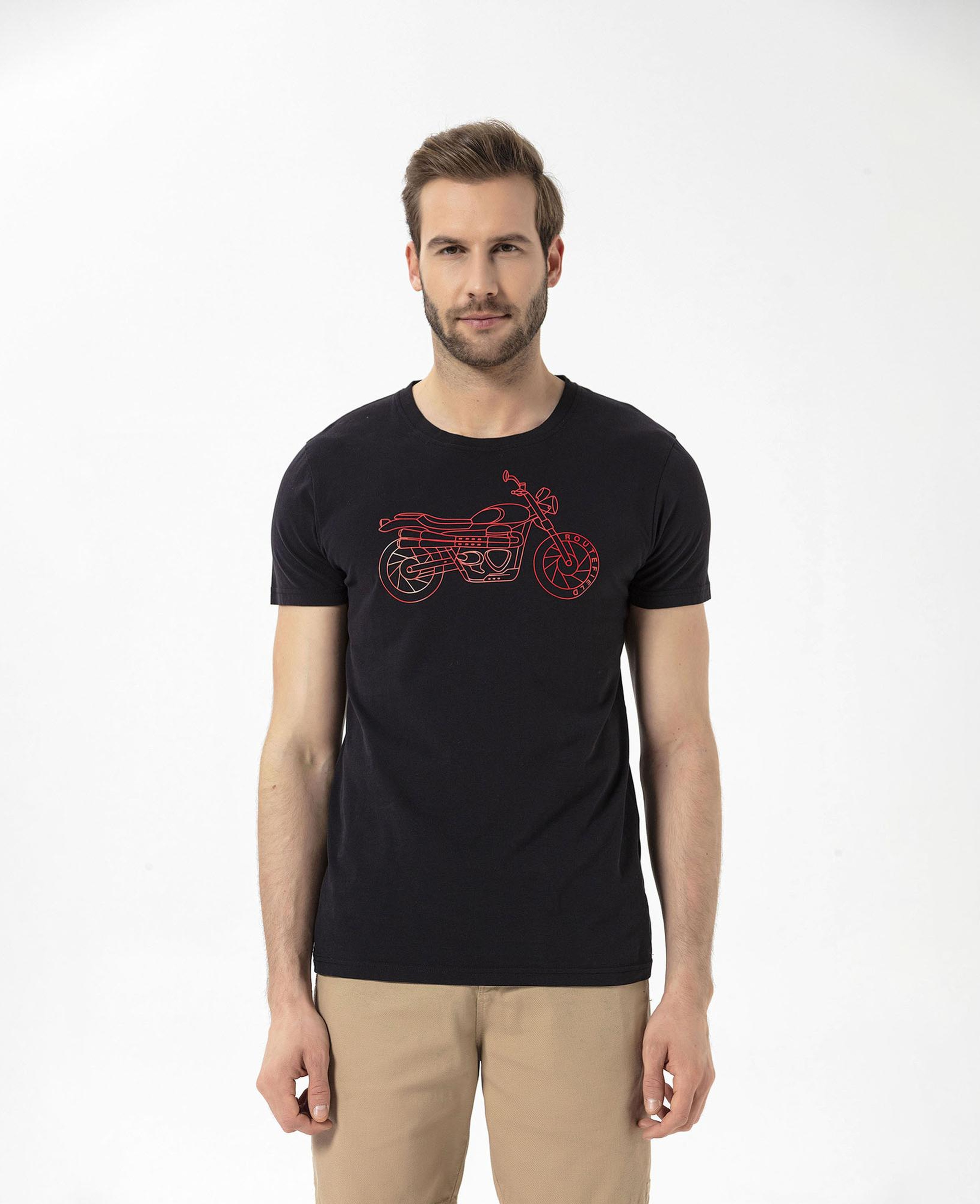 Routefield Tj Erkek Siyah Tişört