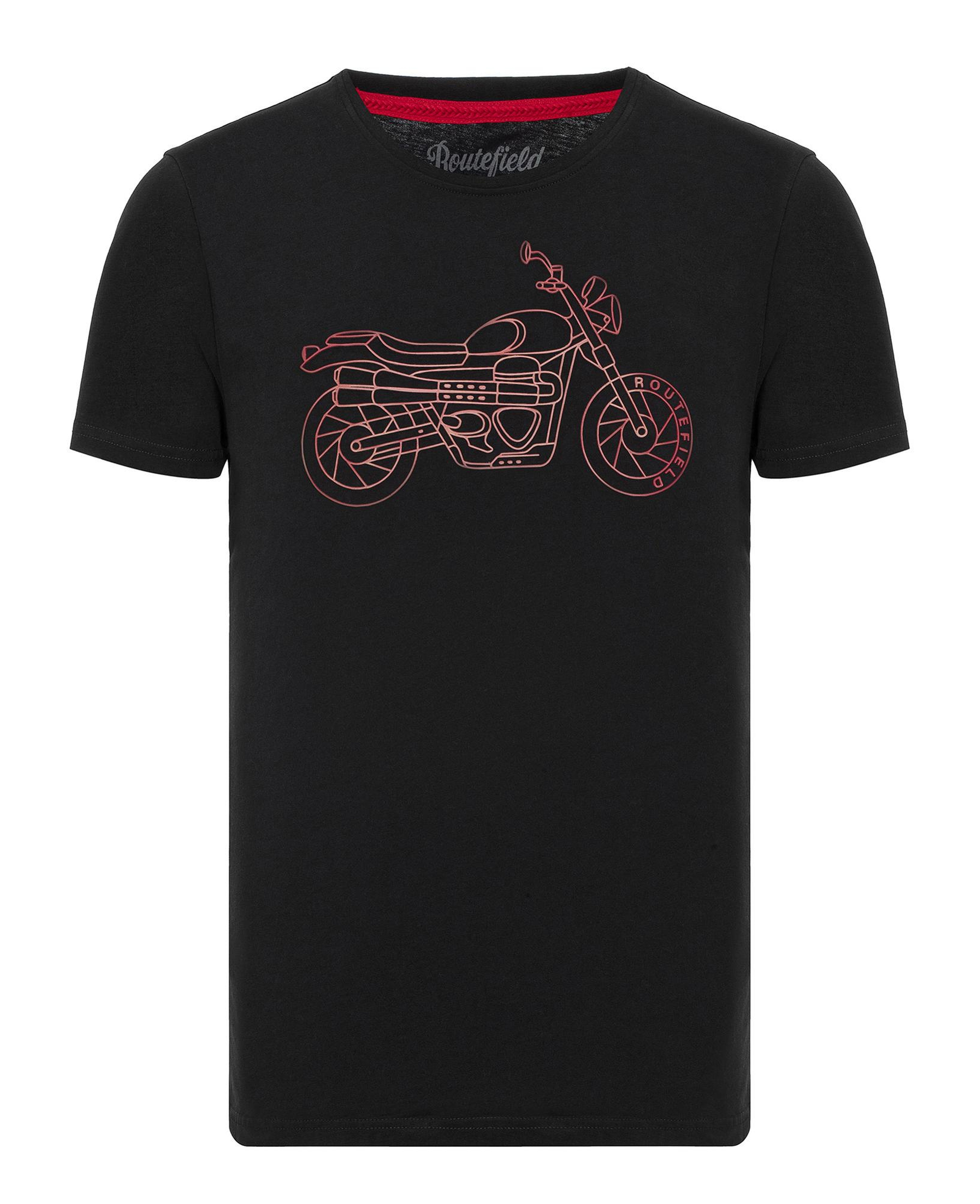 Routefield Tj Erkek Siyah Tişört