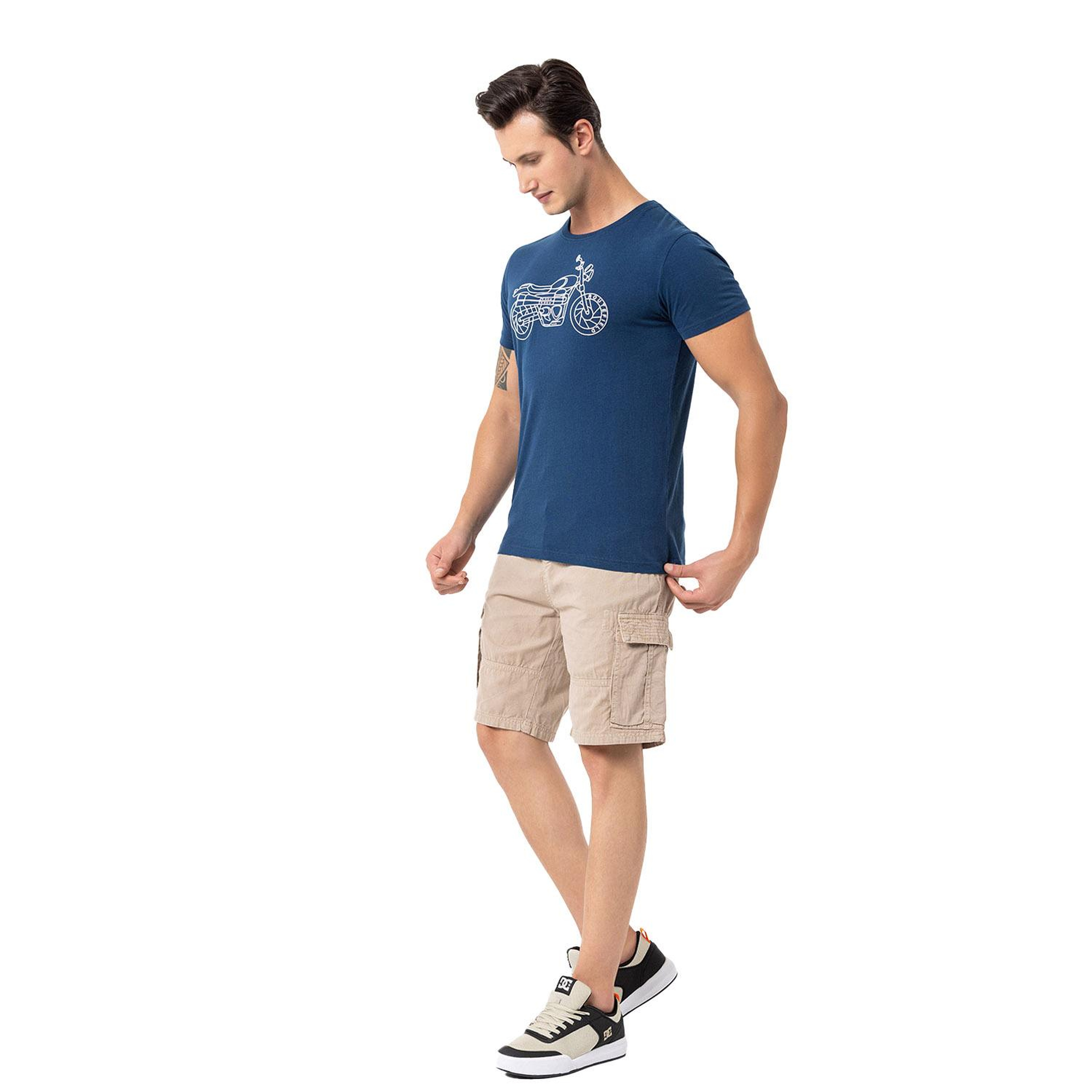 Routefield Tj Erkek Mavi Tişört