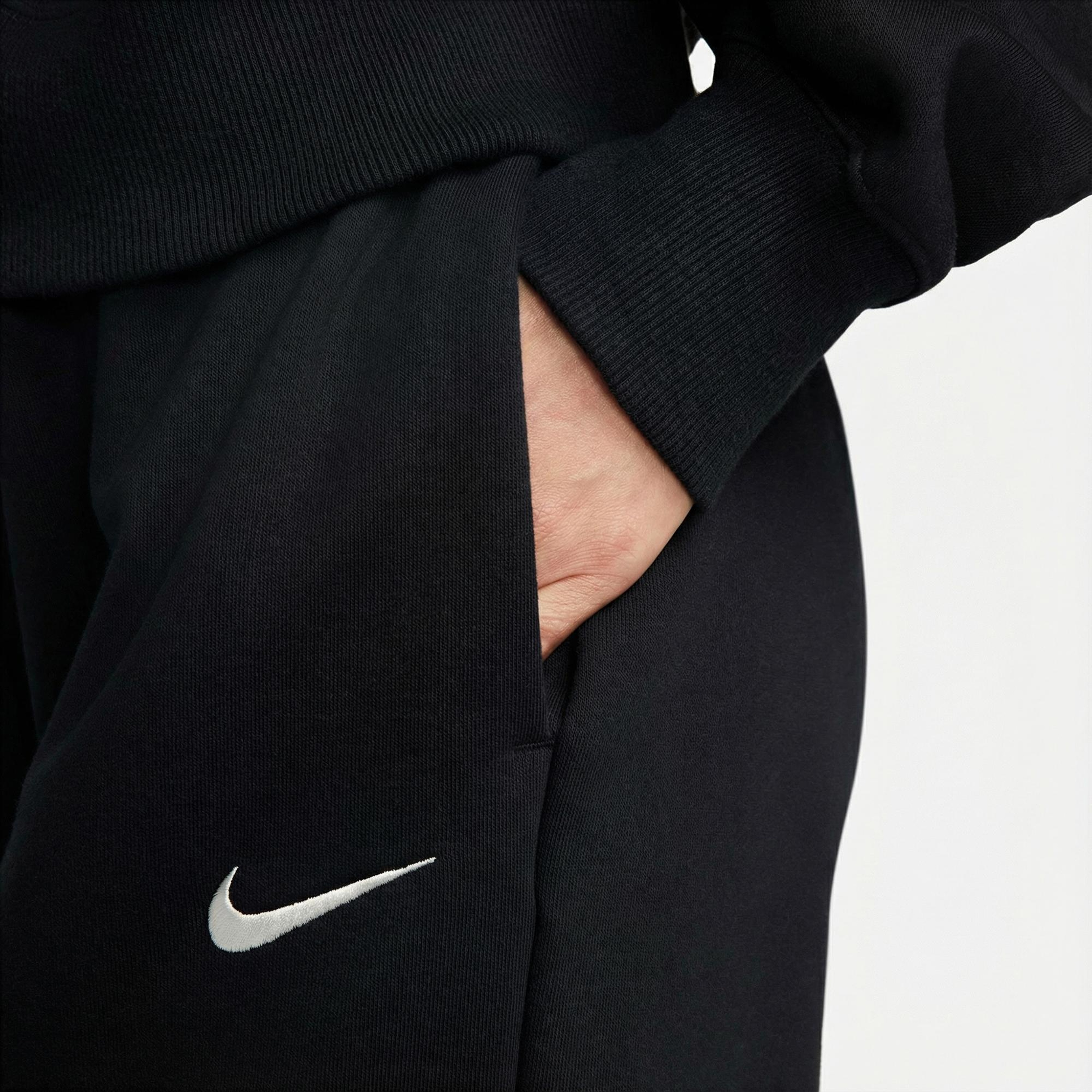 Nike Sportswear Phoenix Fleece  Crop Kadın Siyah Sweatshirt