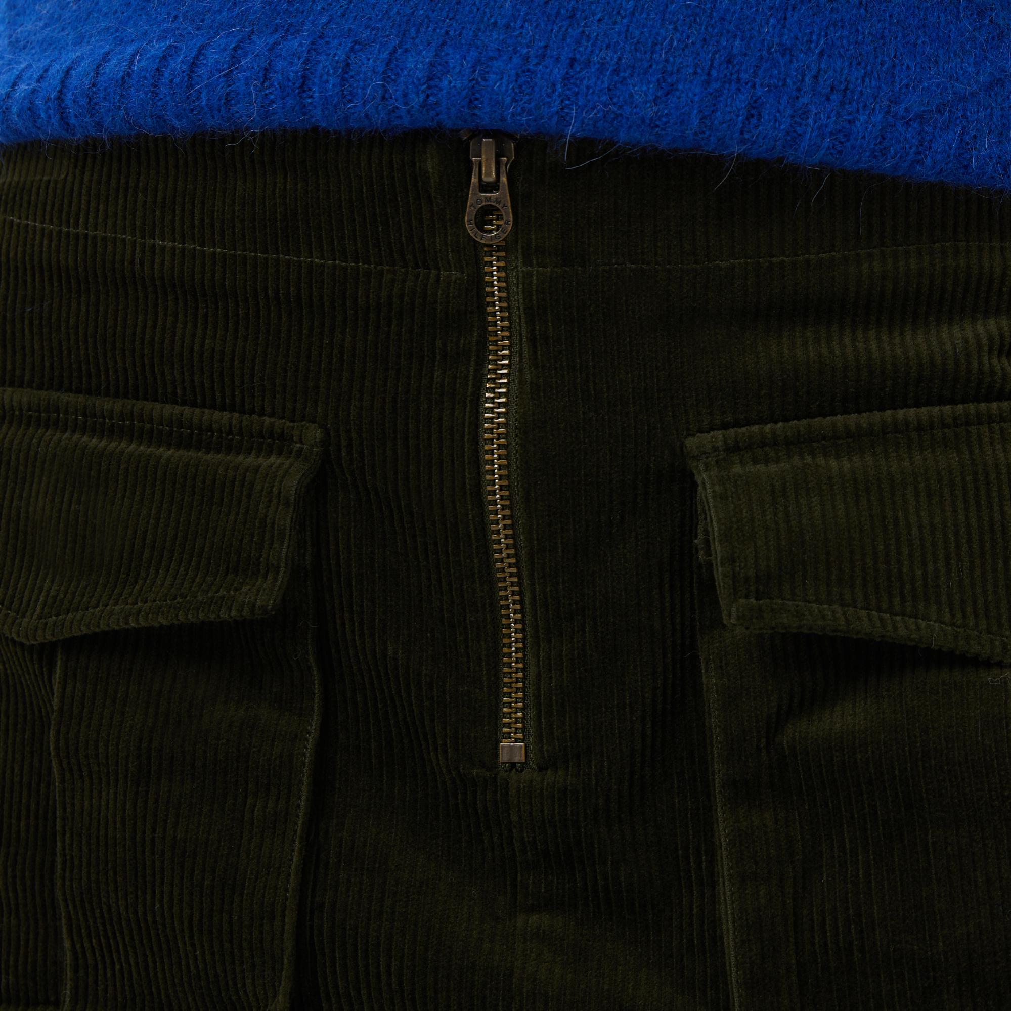 Tommy Hilfiger Corduroy Mini Kadın Yeşil Etek