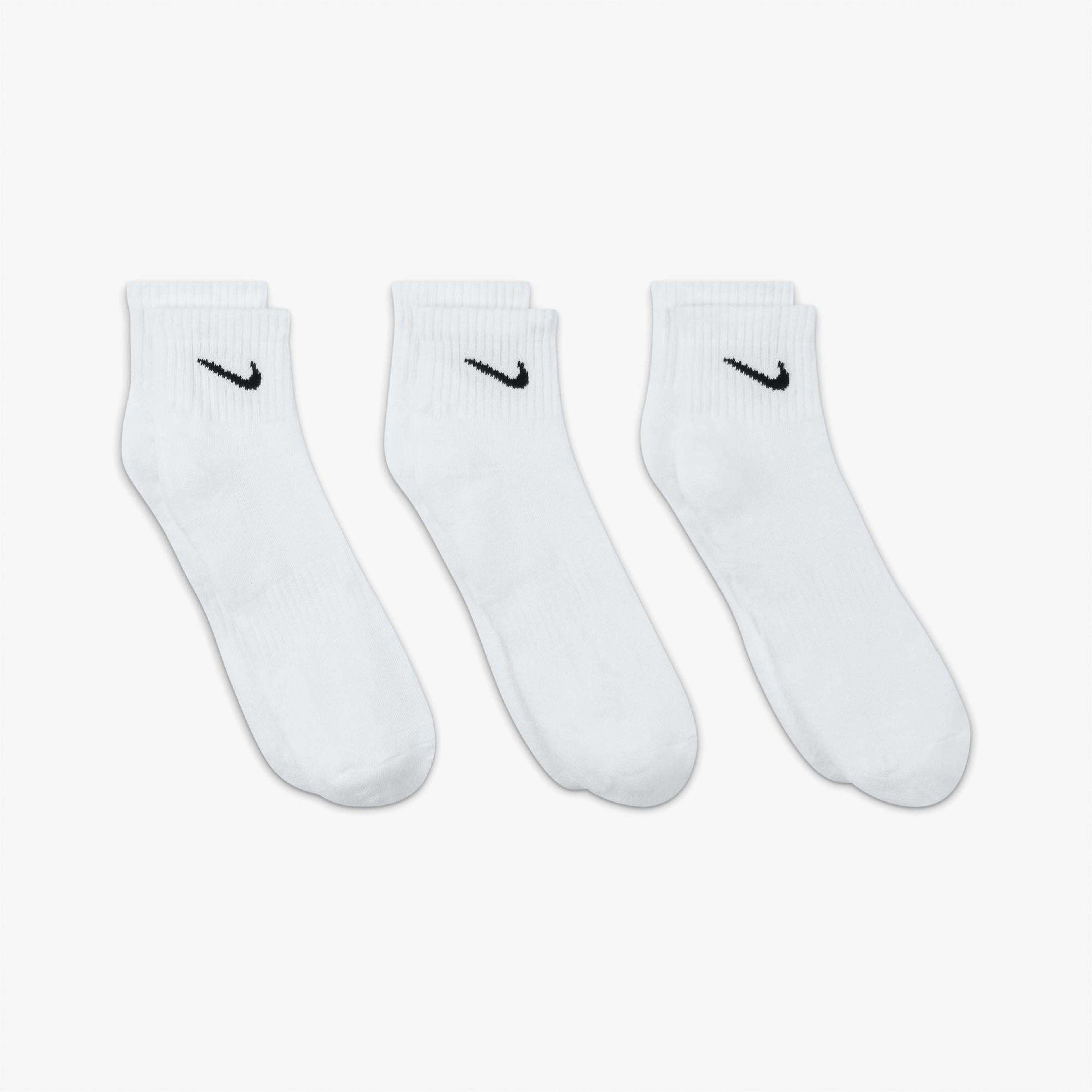 Nike Everyday Cush Ankle 3' lü Unisex Beyaz Çorap