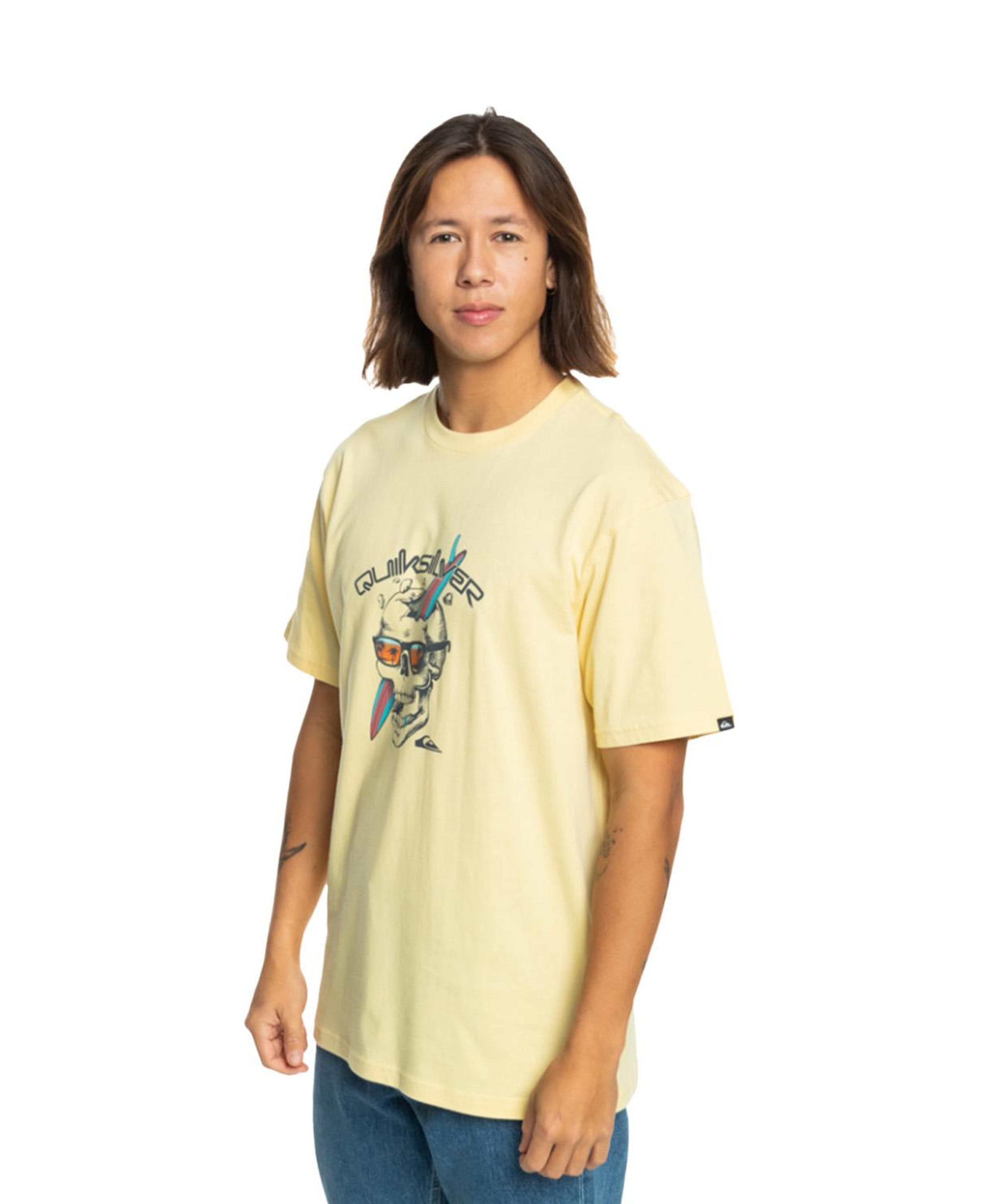 Quiksilver One Last Surf Erkek Sarı Tişört