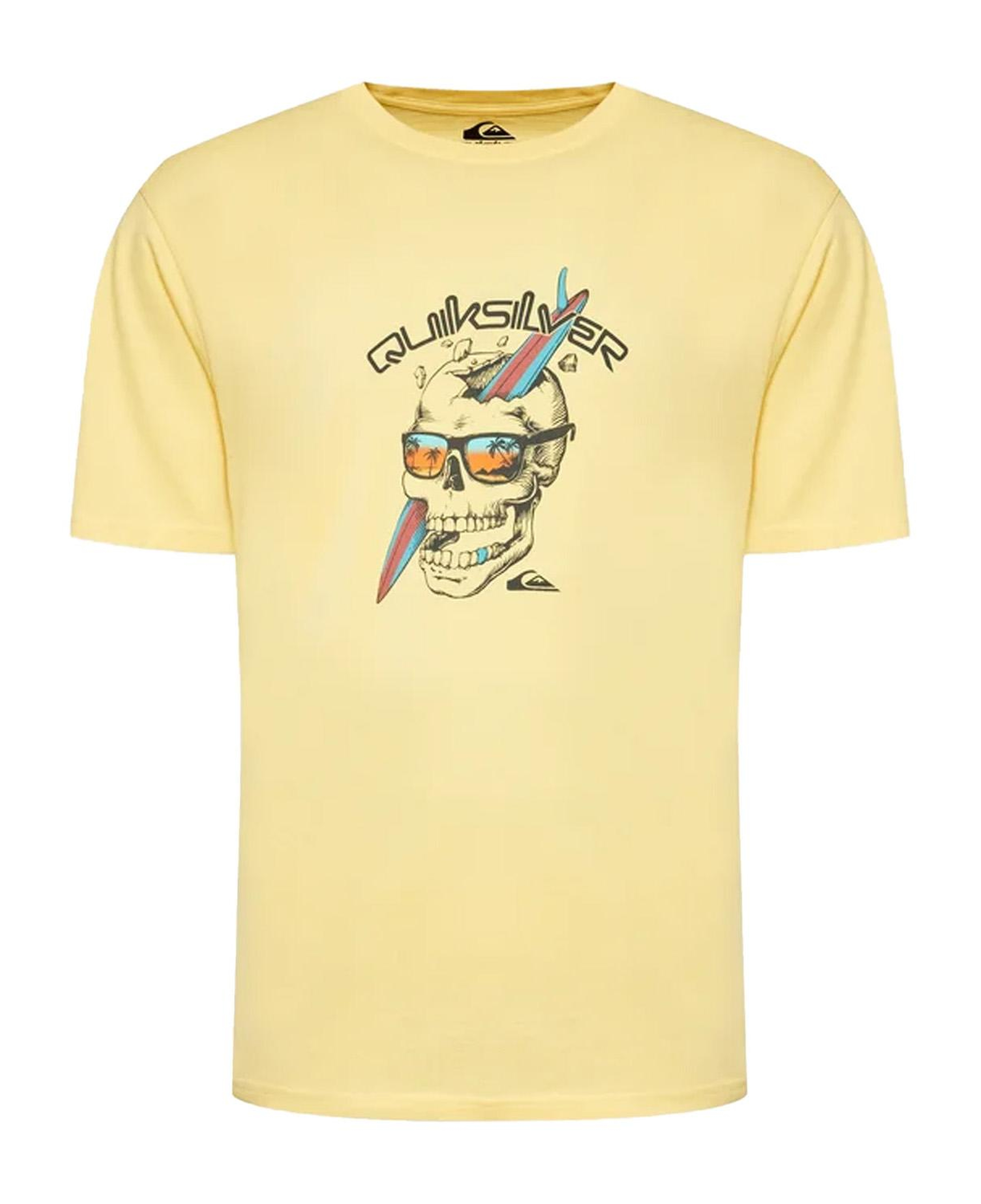 Quiksilver One Last Surf Erkek Sarı Tişört