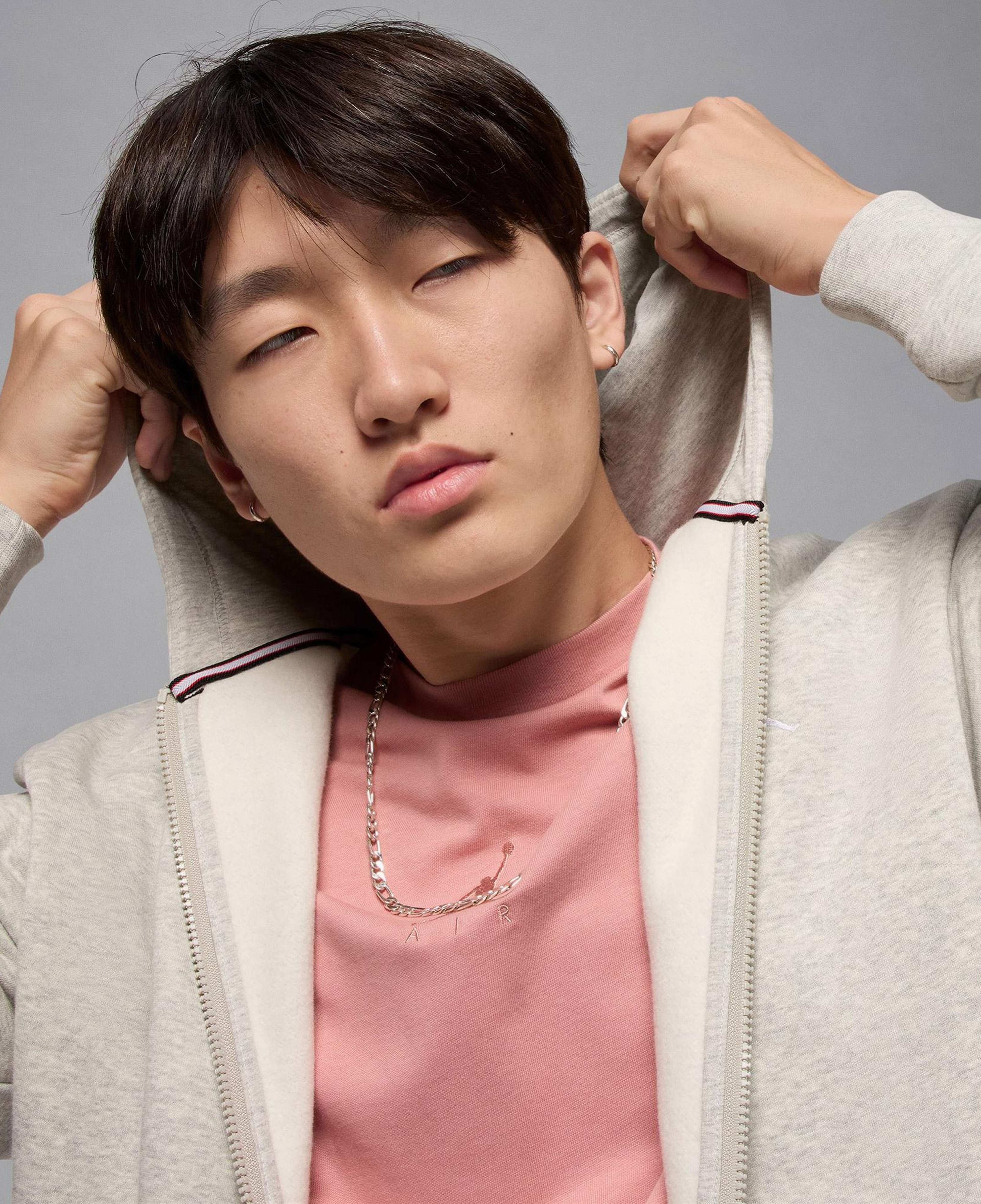 Jordan Brooklyn Fleece Erkek Gri Hoodie