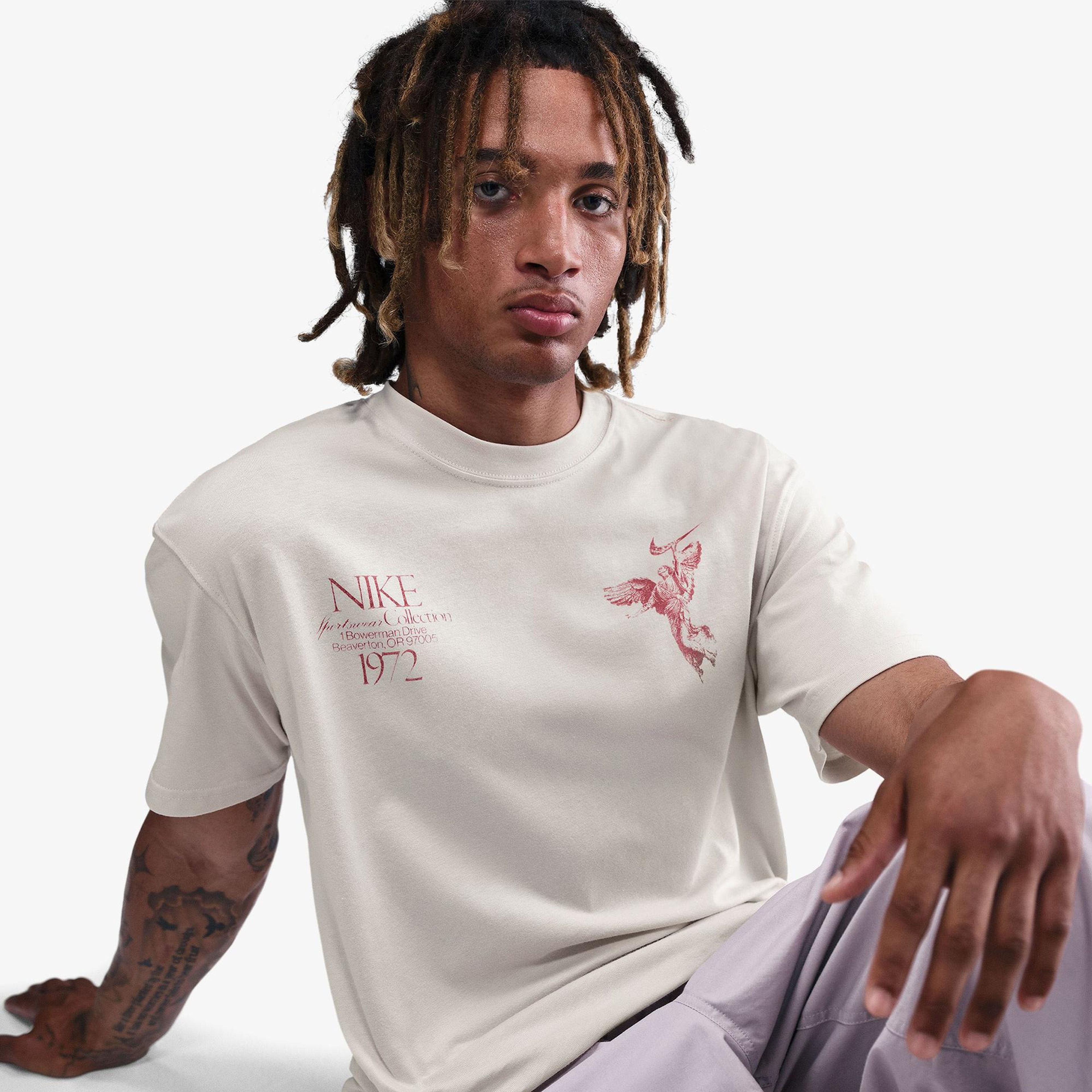 Nike Sportswear M90 Wings Victory Erkek Beyaz T-Shirt