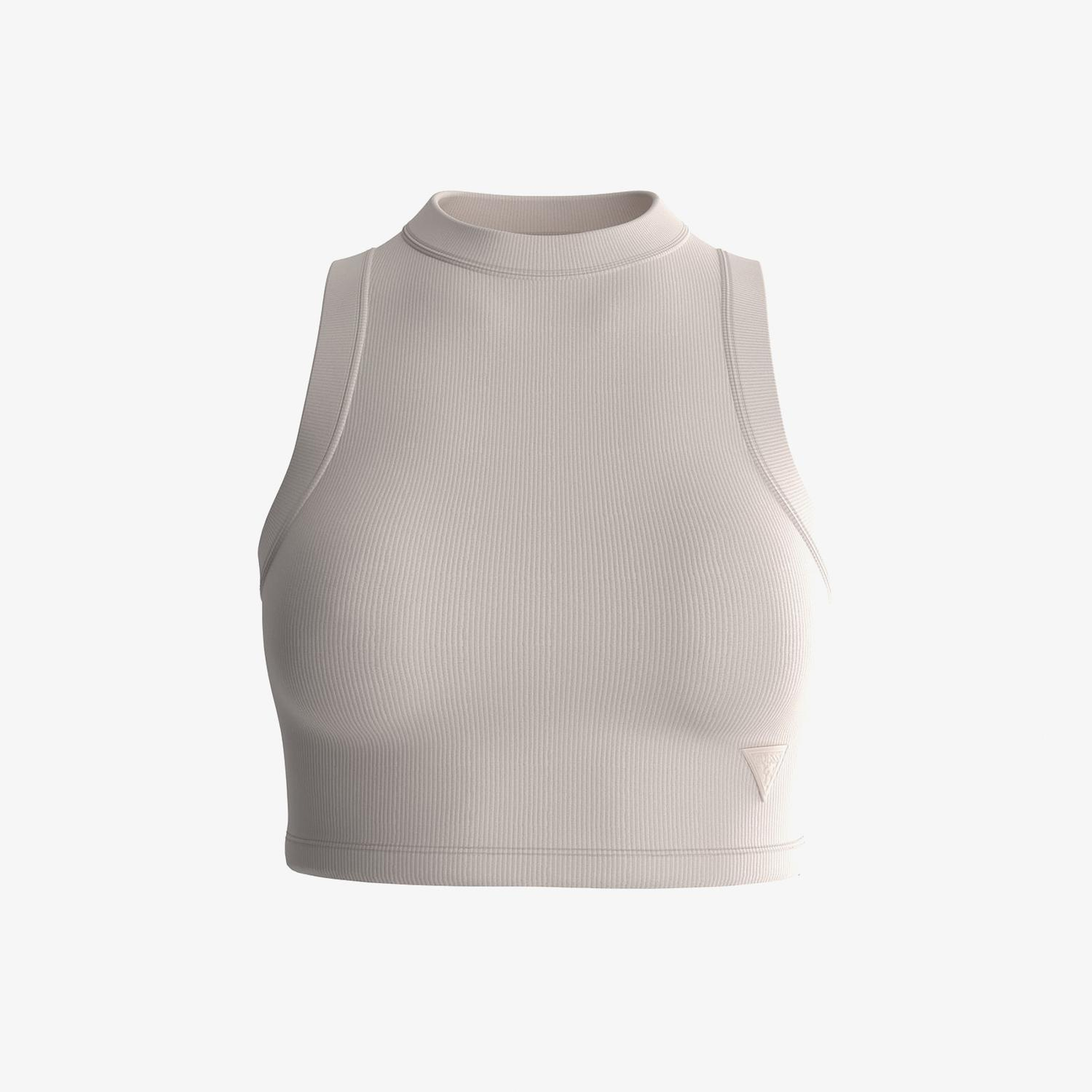 Guess Kadın Krem Kolsuz T-Shirt