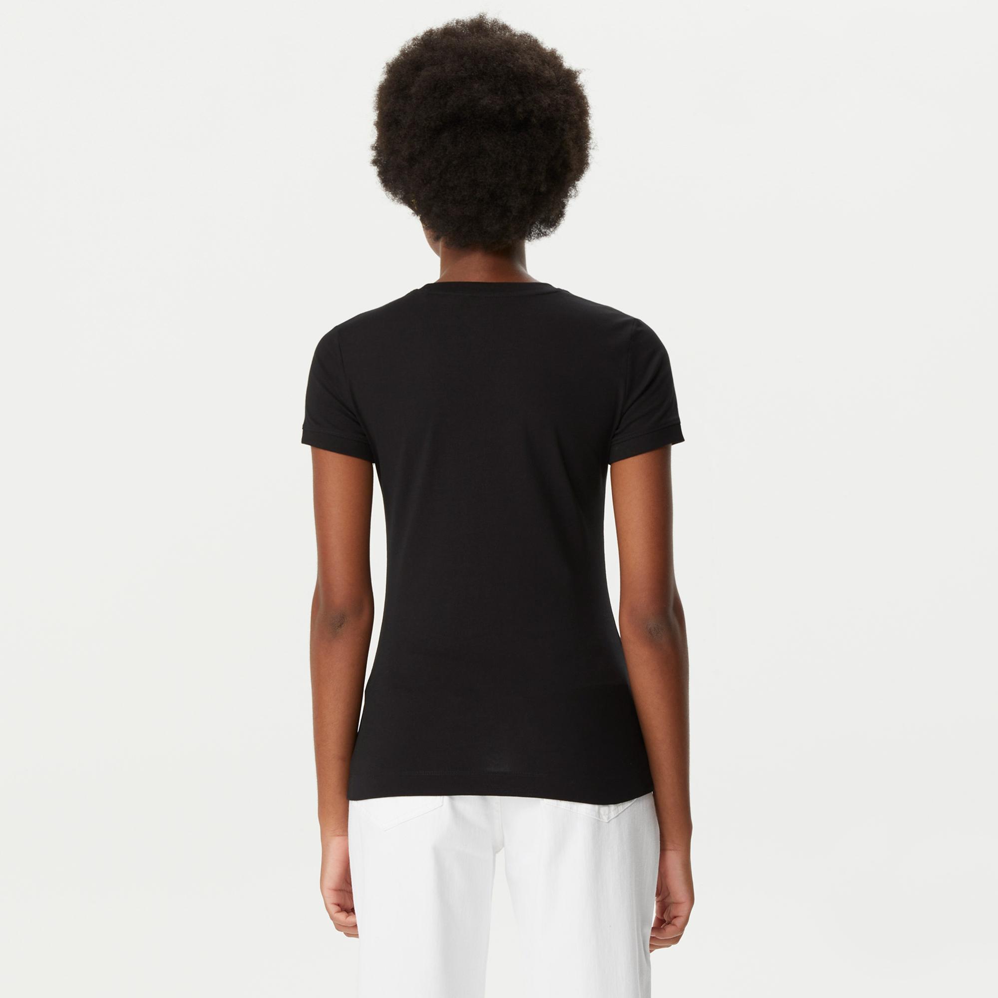 Guess Mini Triangle Kadın Siyah T-Shirt