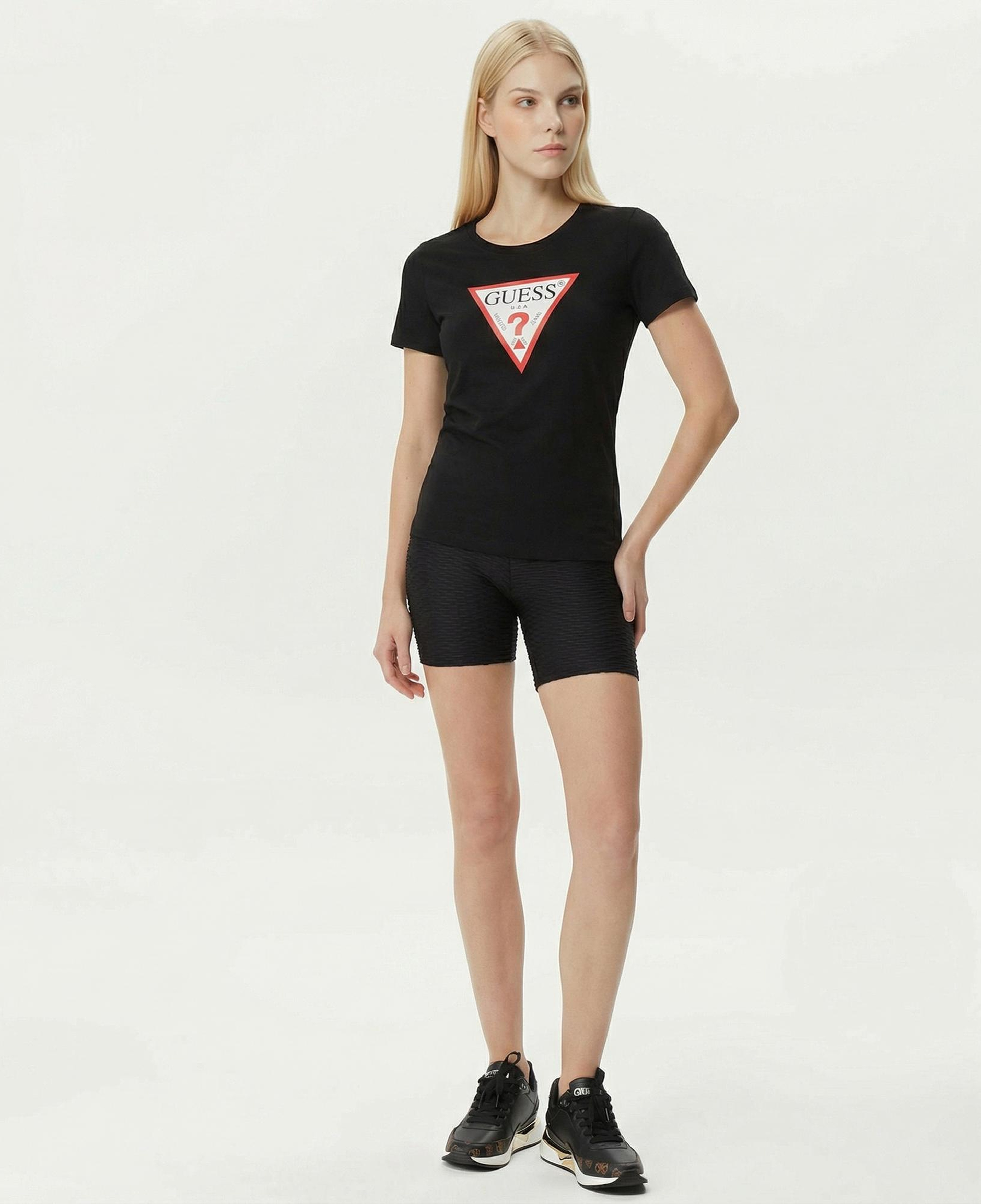 Guess Original Kadın Siyah T-Shirt