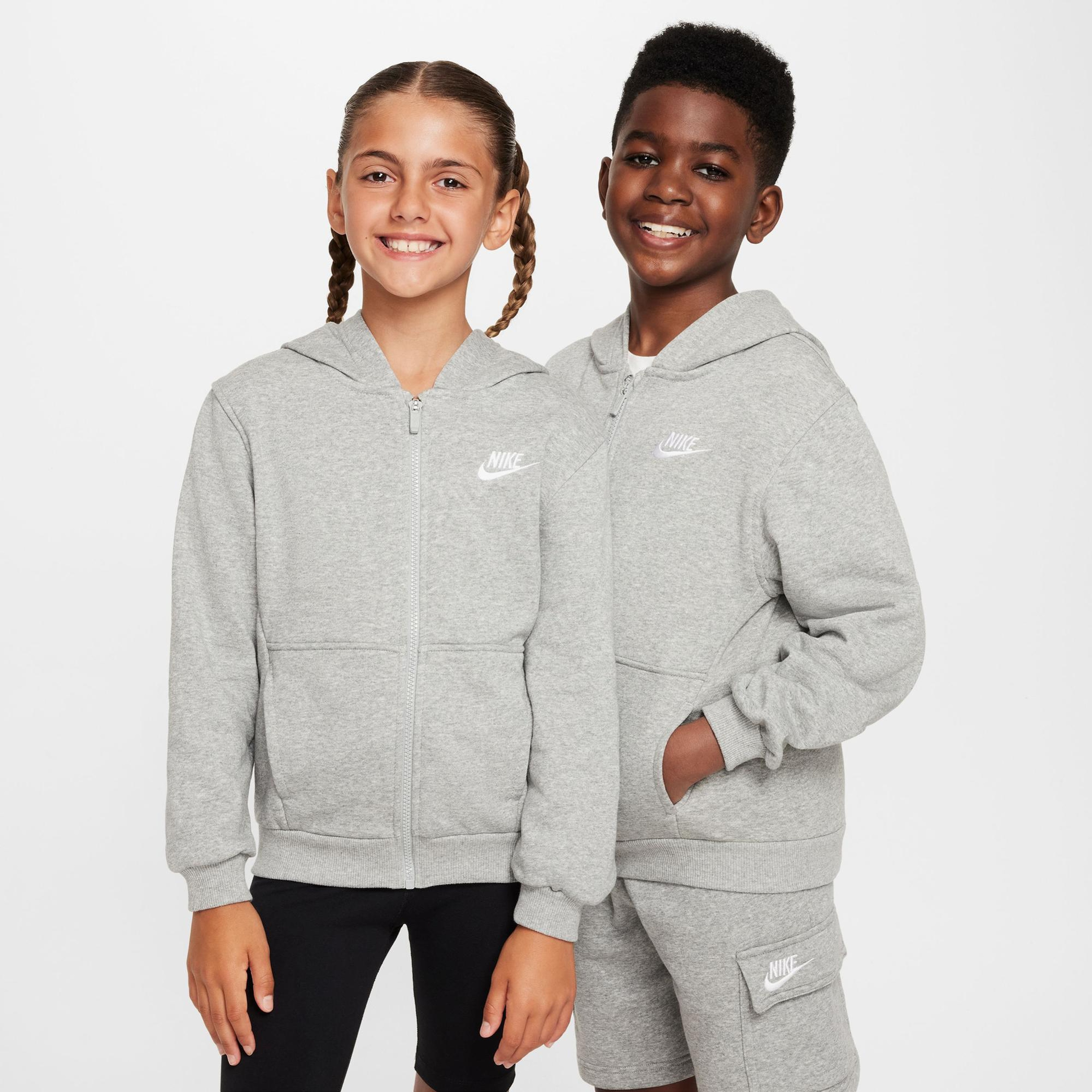 Nike Sportswear Club Fleece Çocuk Gri Hoodie