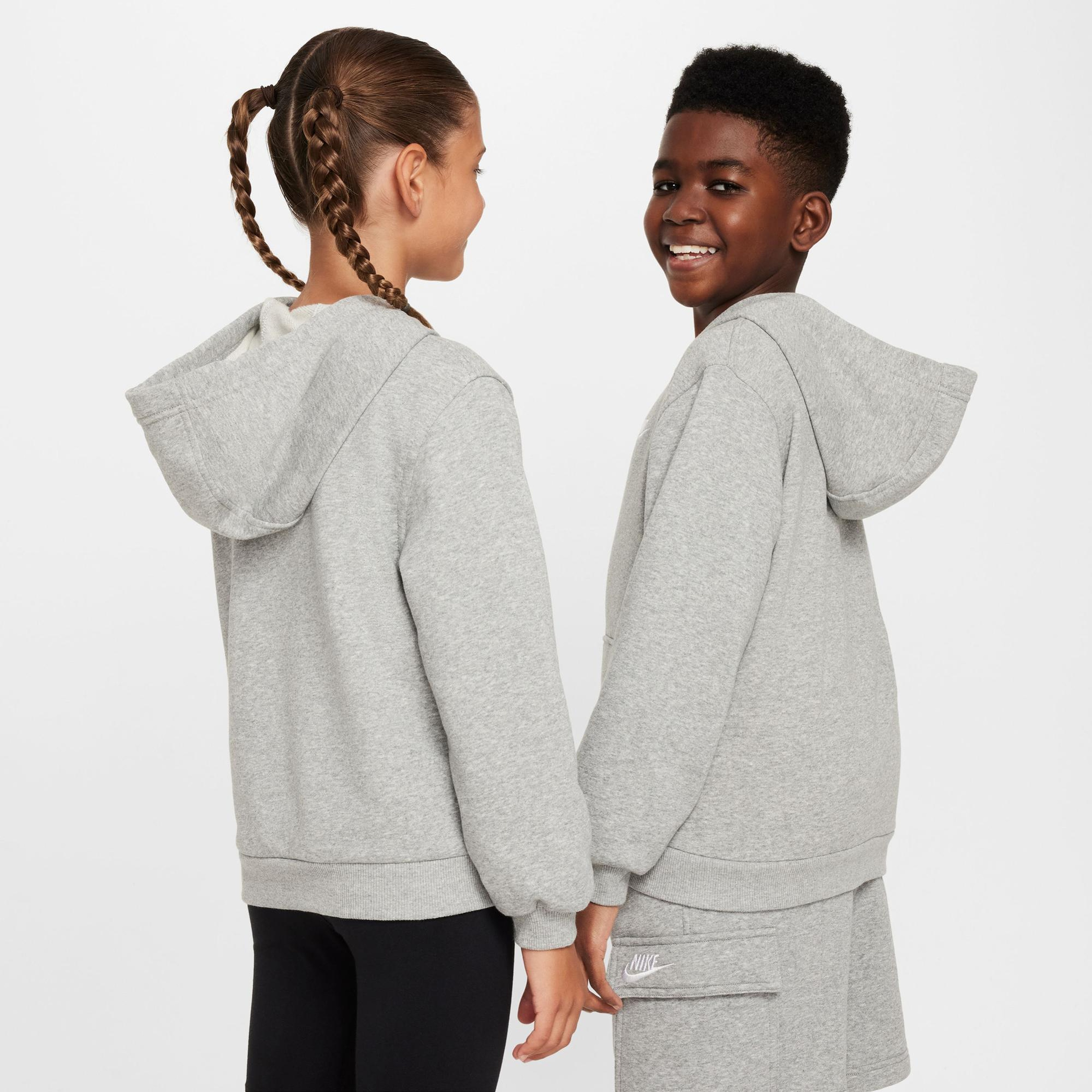 Nike Sportswear Club Fleece Çocuk Gri Hoodie